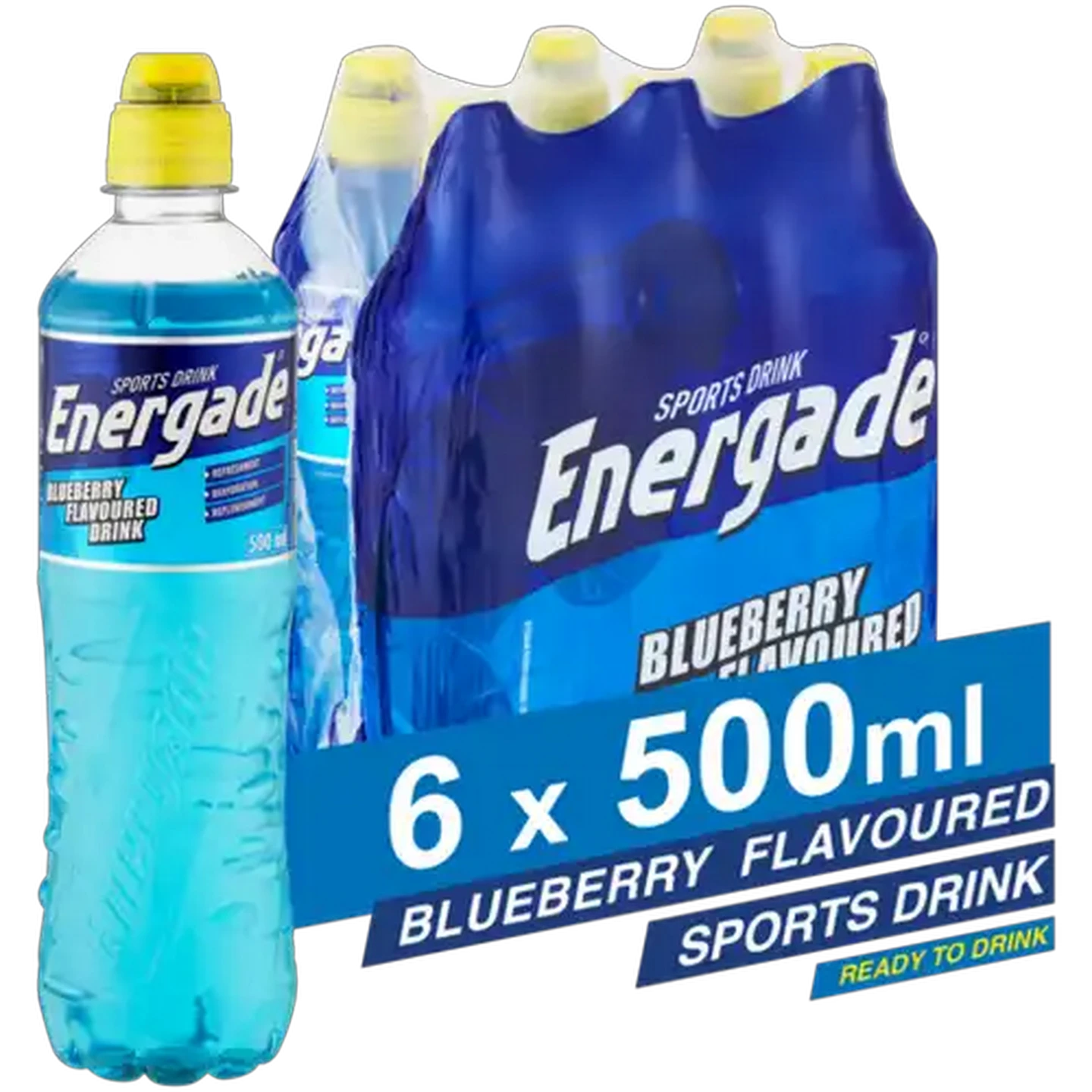 Image of Energade Blueberry Flavoured Sports Drink 6 x 500ml