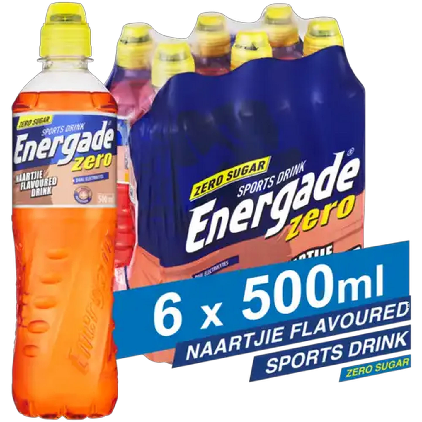 Image of Energade Zero Naartjie Flavoured Sports Drink 6 x 500ml