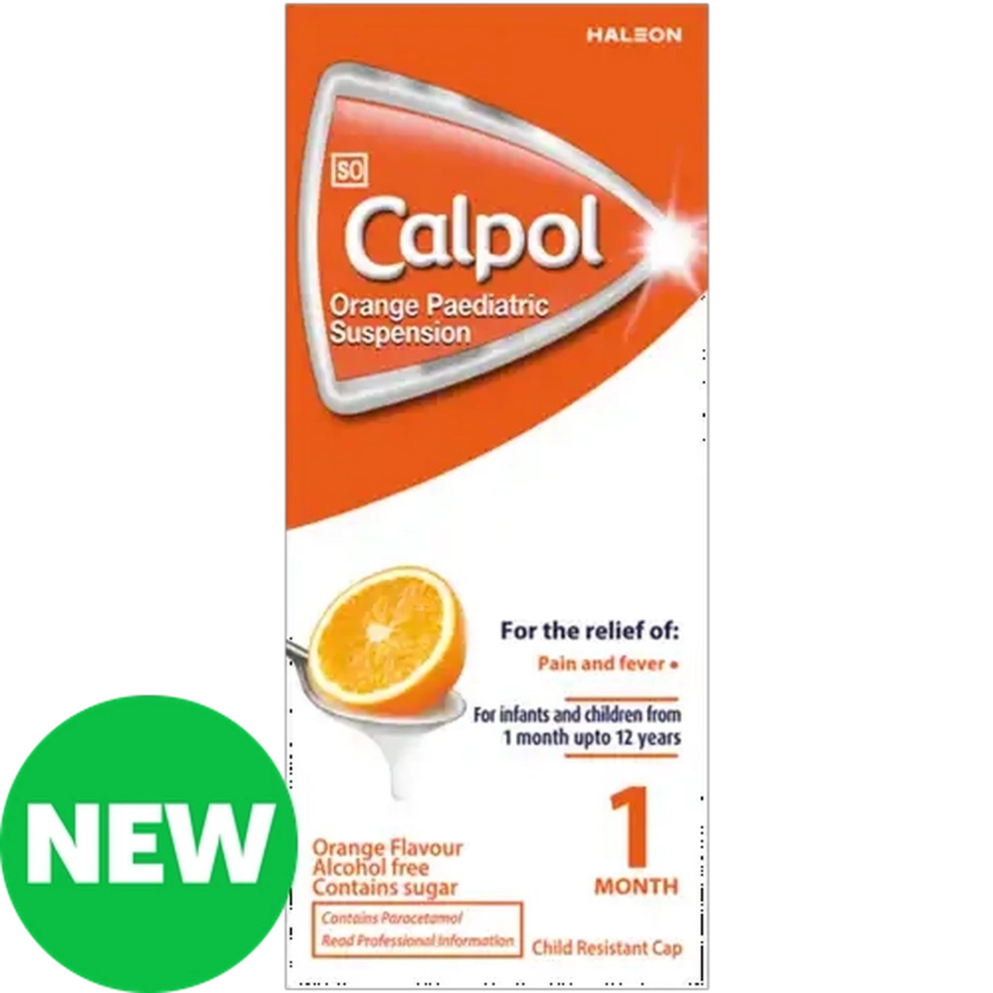 Image of Calpol Alcohol Free Orange Flavour Paediatric Suspension 50ml