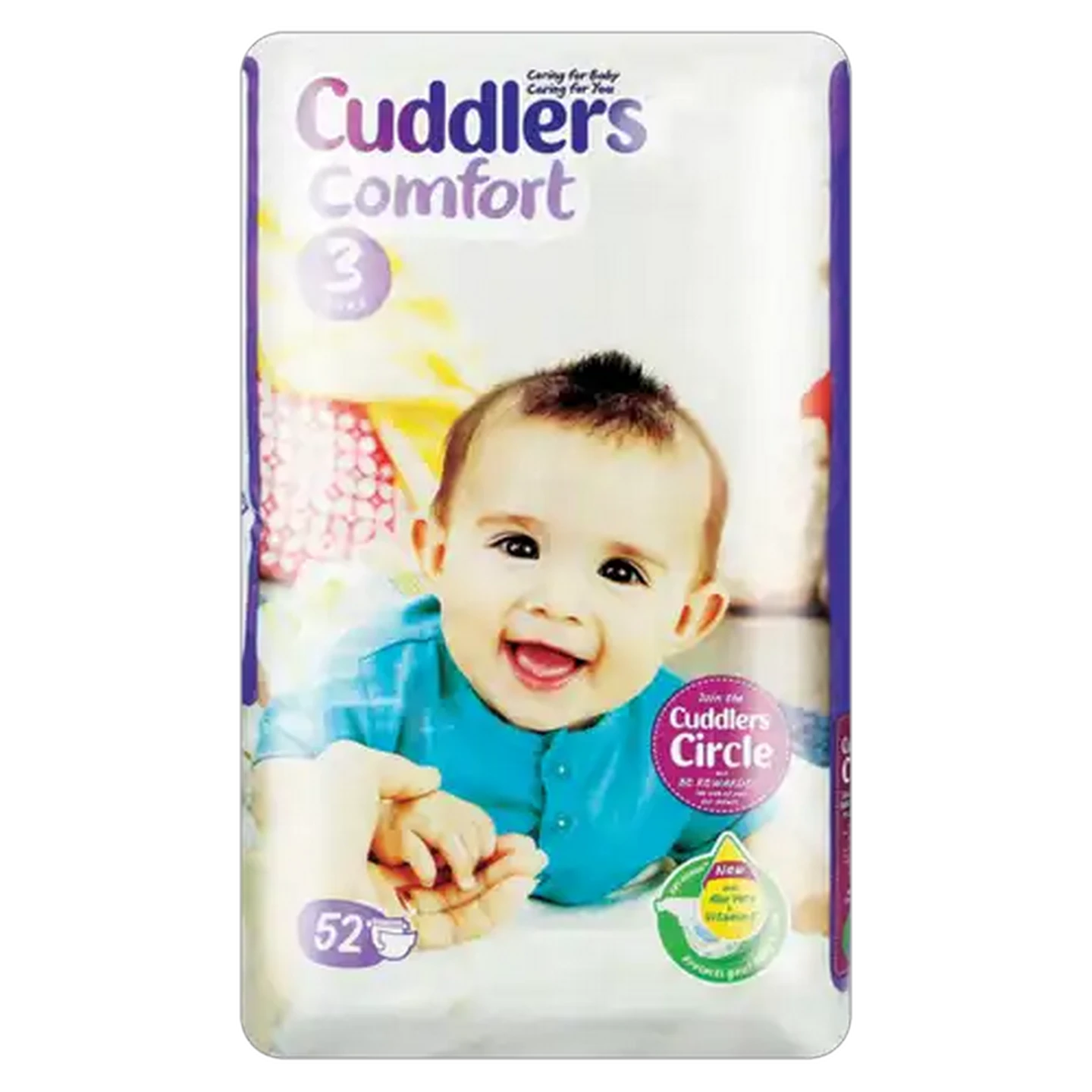 Image of Cuddlers Comfort Size 3 Diapers 52 Pack