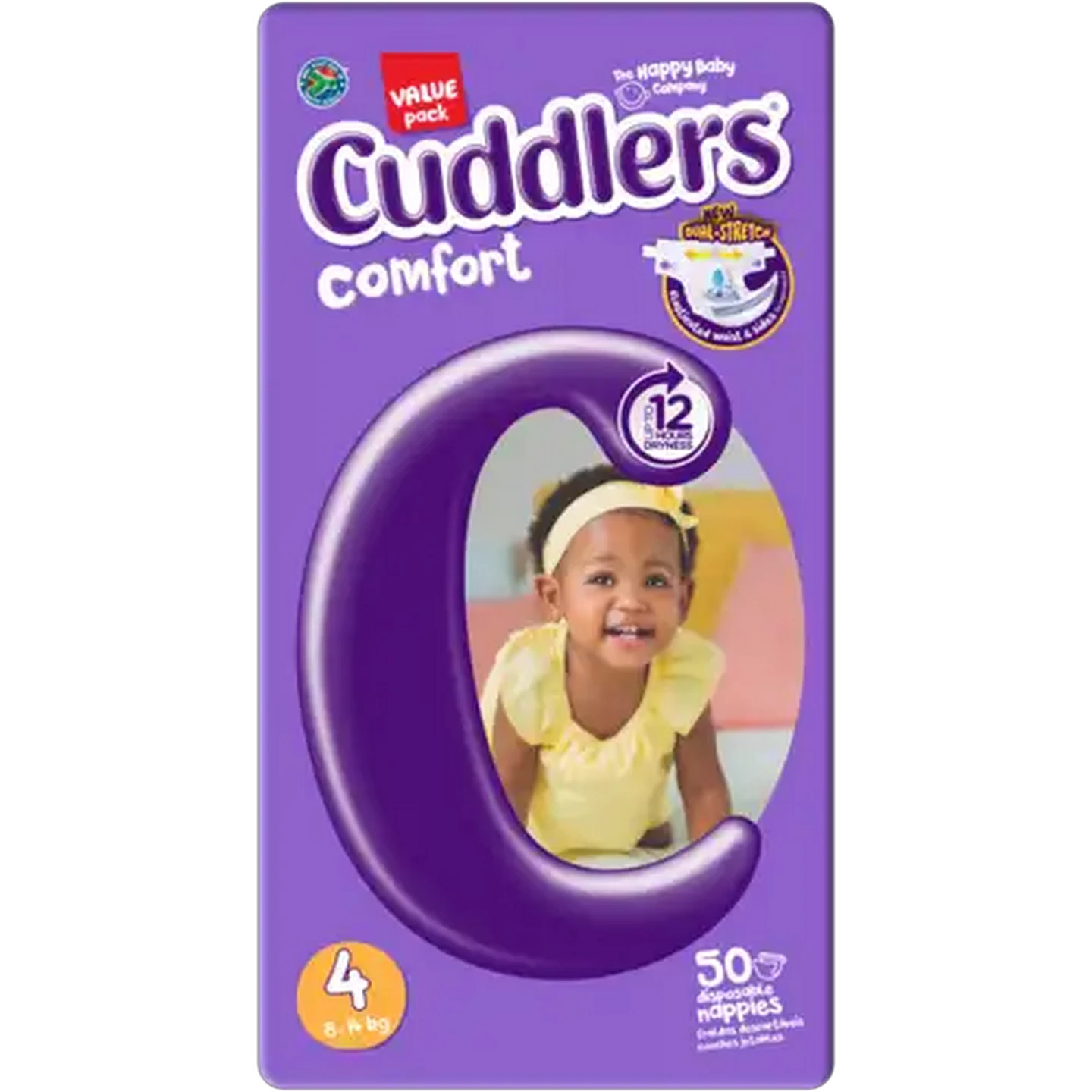 Image of Cuddlers Comfort Size 4 Diapers 50 Pack