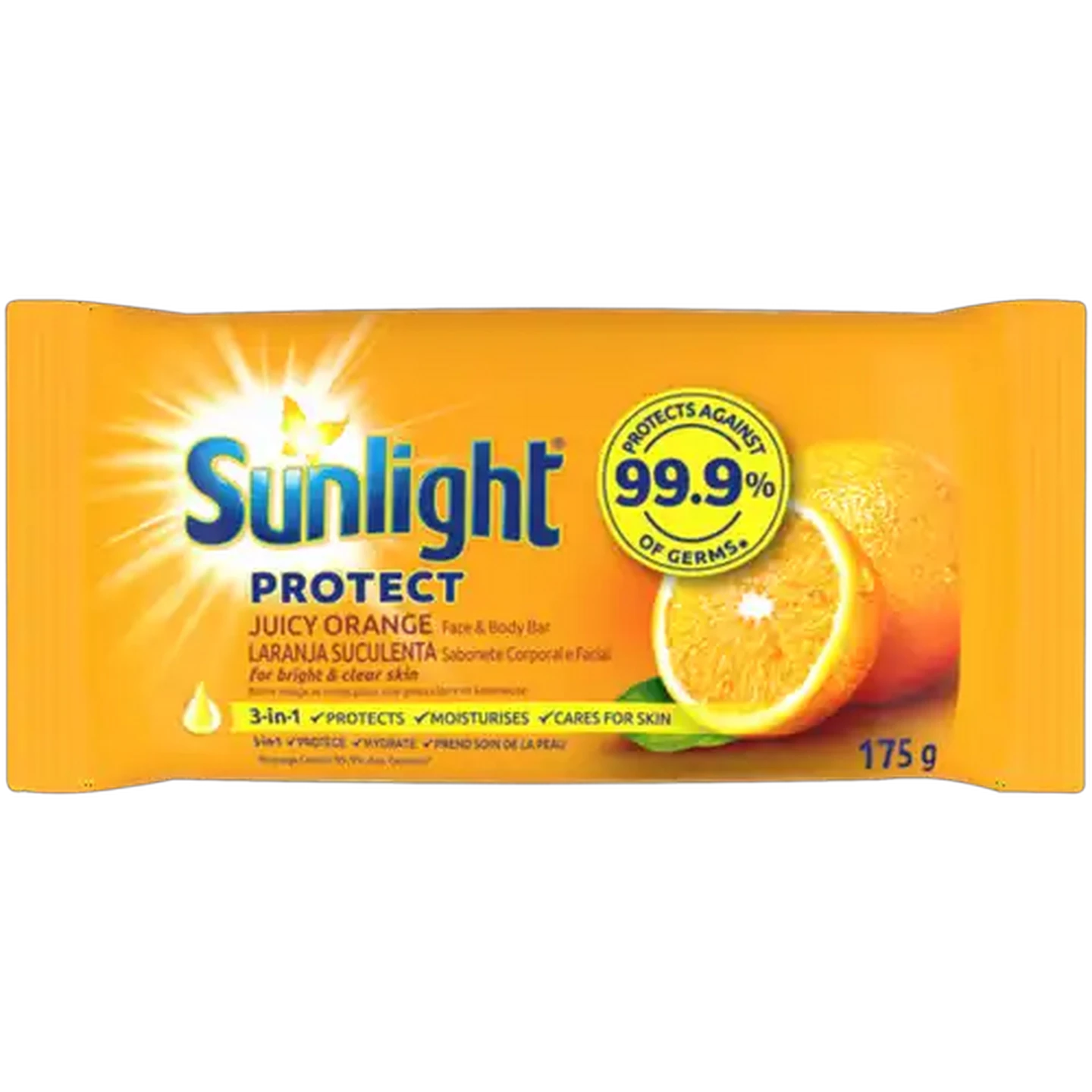 Image of Sunlight Protect Juicy Orange Face & Body Bar Soap 175g