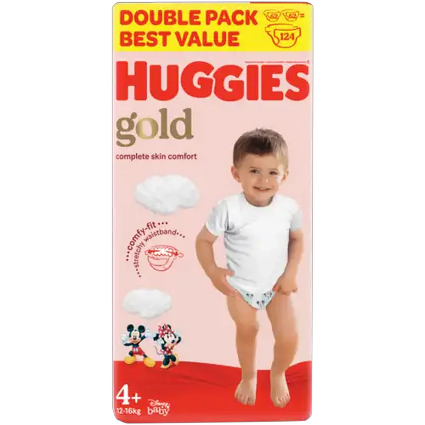 Image of Huggies Gold Size 4+ Nappies 124 Pack