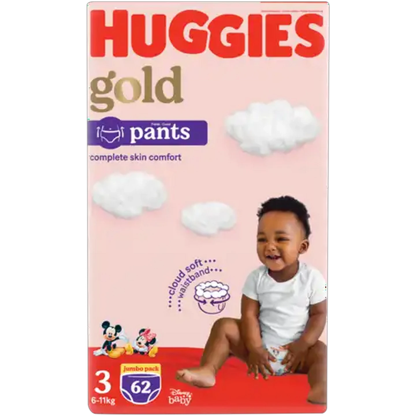 Image of Huggies Gold Size 3 Disposable Pants 62 Pack