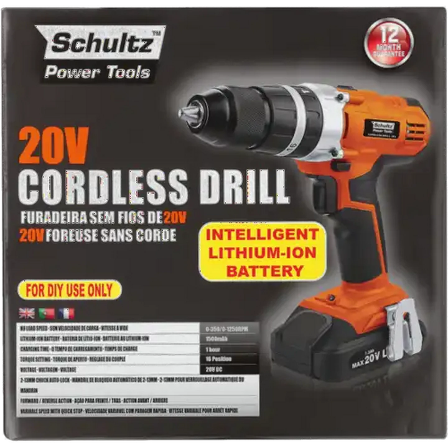 Image of Schultz Power Tools Cordless Drill 20V