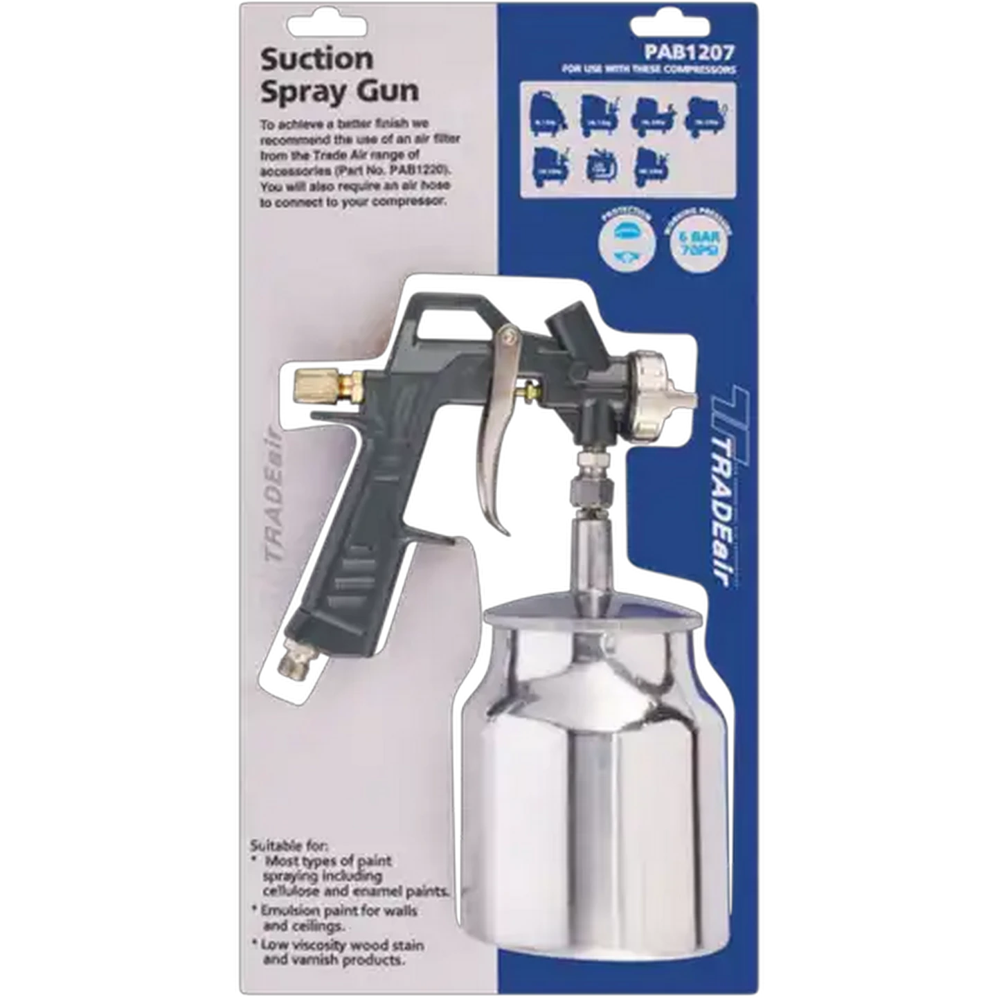 Image of Tradeair Silver Suction Spray Gun