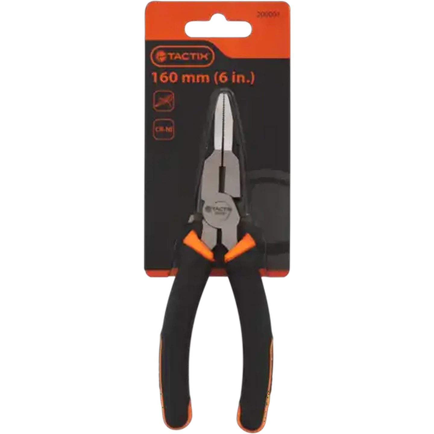 Image of Tactix Black Long Nose Pliers 160mm