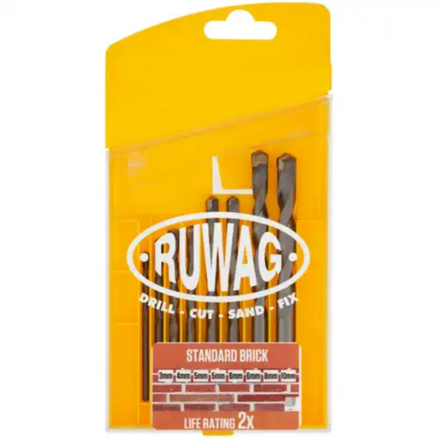 Image of Ruwag Standard Brick Drill Bit Set 8 Piece