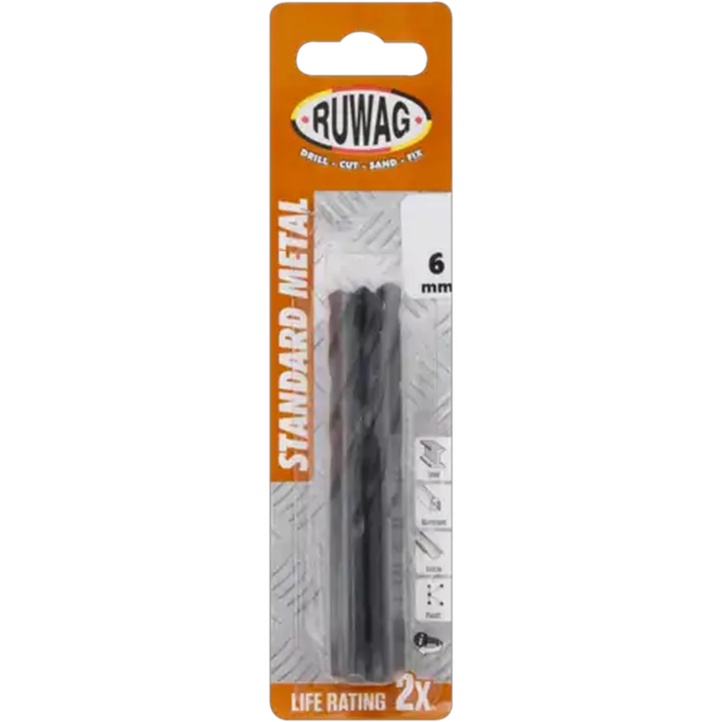 Image of Ruwag Standard Metal Drill Bits 6mm 5-Pack