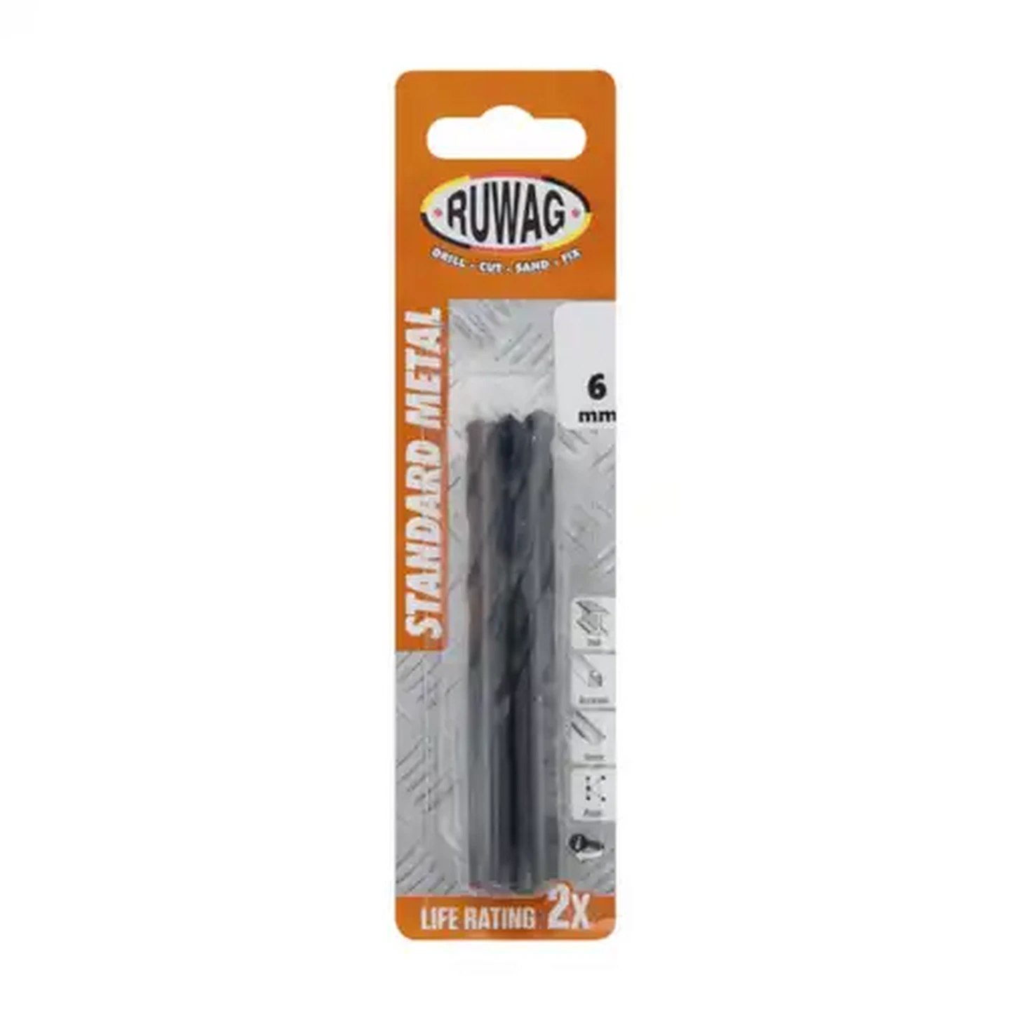 Image of Ruwag Standard Metal Drill Bits 6mm 5-Pack