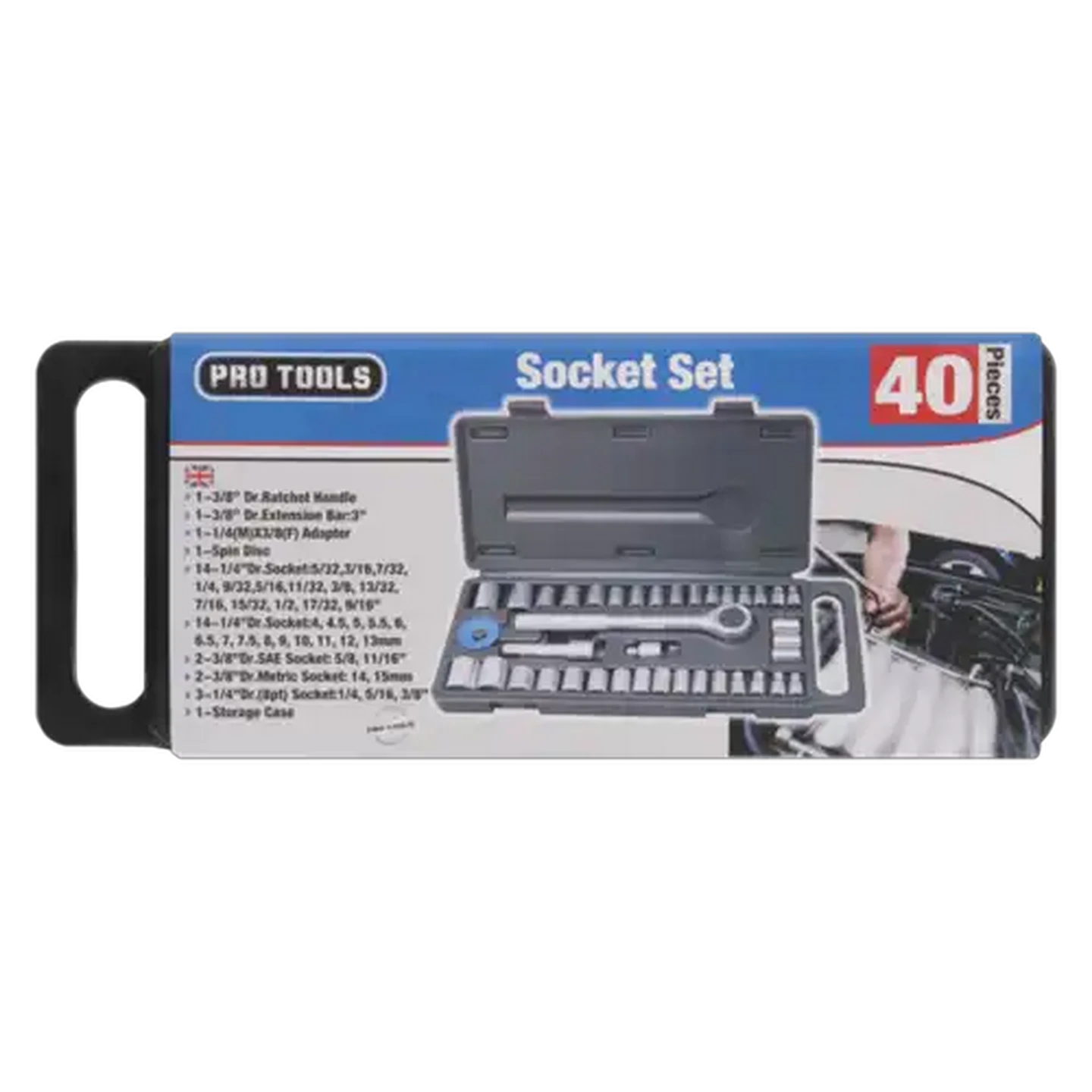 Image of Pro Tools Socket Set 40 Pieces