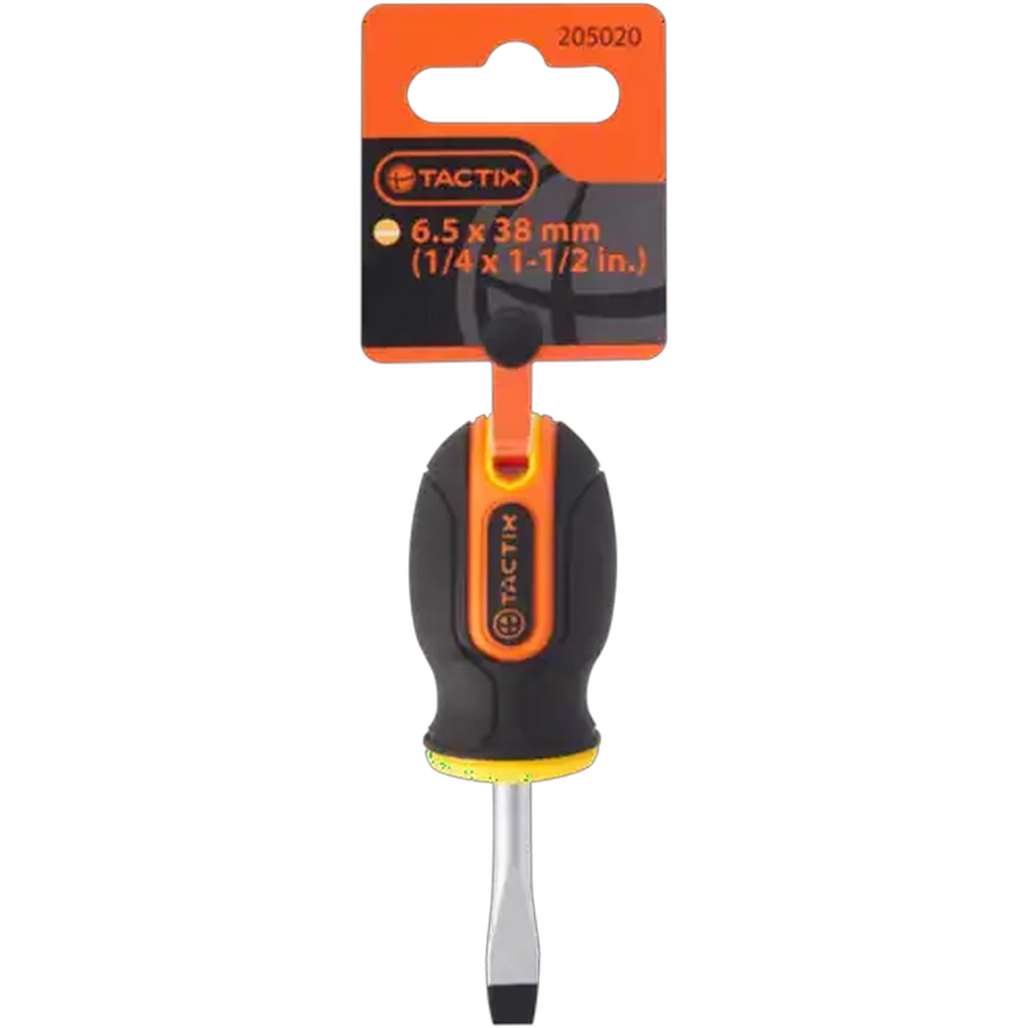 Image of Tactix Orange Slotted Screwdriver