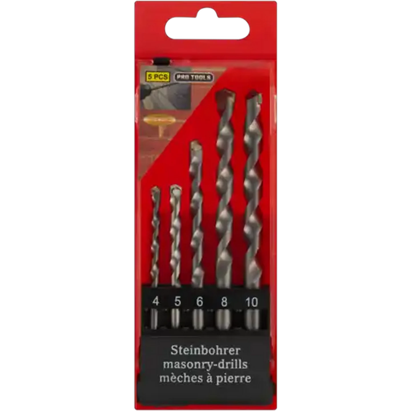 Image of Pro Tools Masonry Drill Bit Set 5 Piece