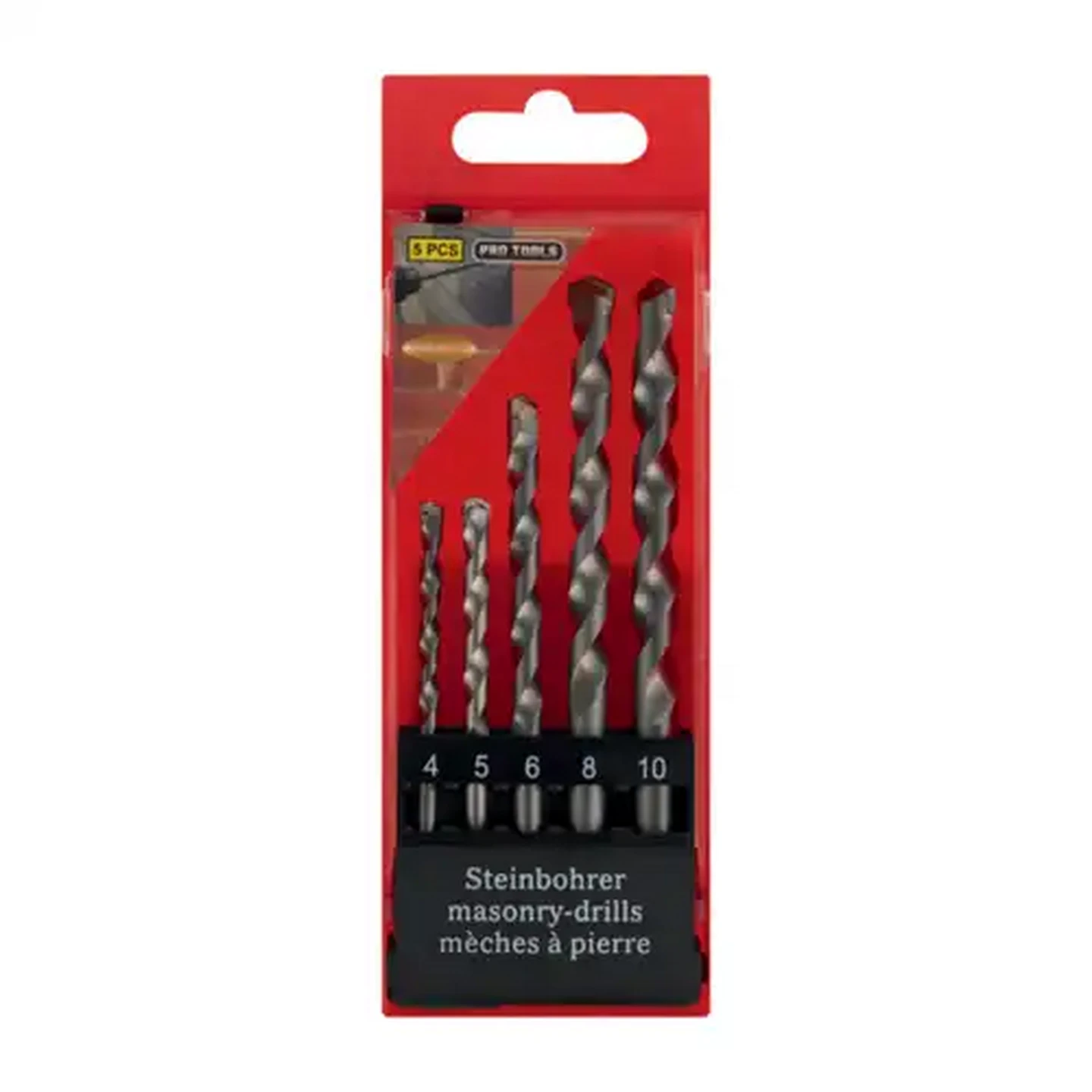 Image of Pro Tools Masonry Drill Bit Set 5 Piece