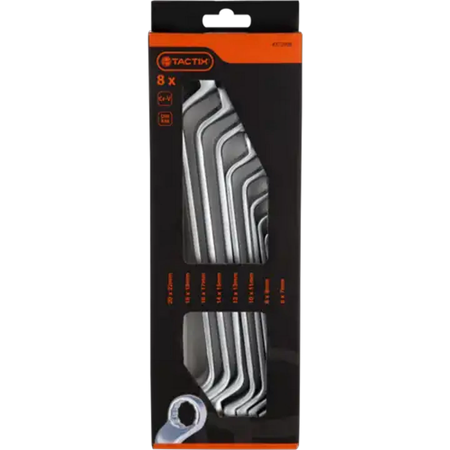 Image of Tactix Double Ring Wrench Set 8 Pieces
