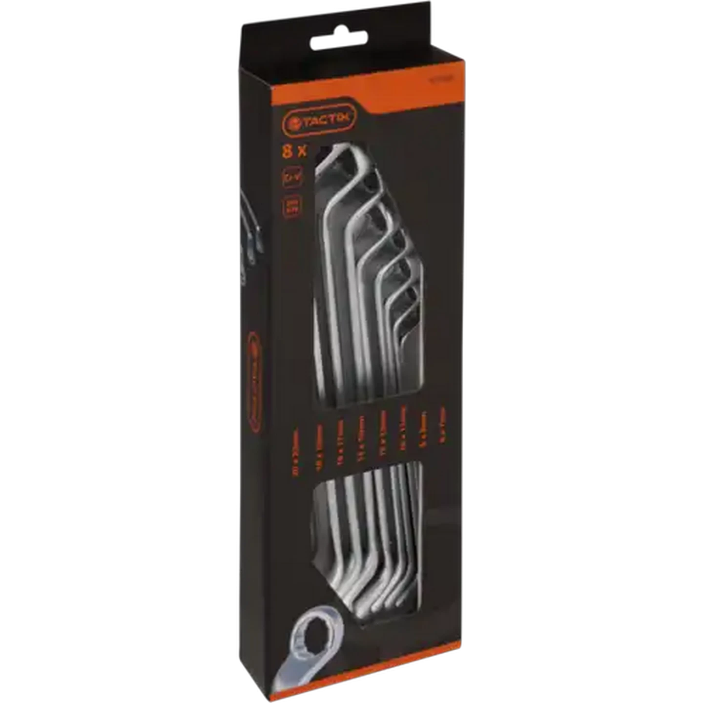 Image of Tactix Double Ring Wrench Set 8 Pieces