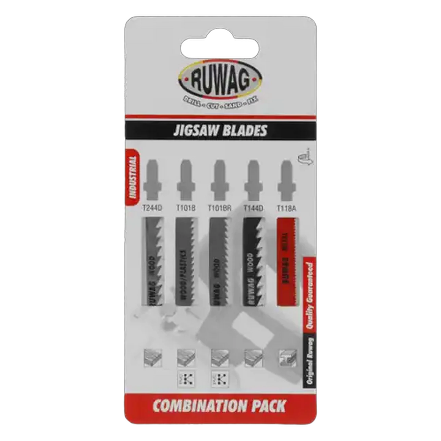 Image of Ruwag T-Shank Jigsaw Blade Combo Set 5 Piece