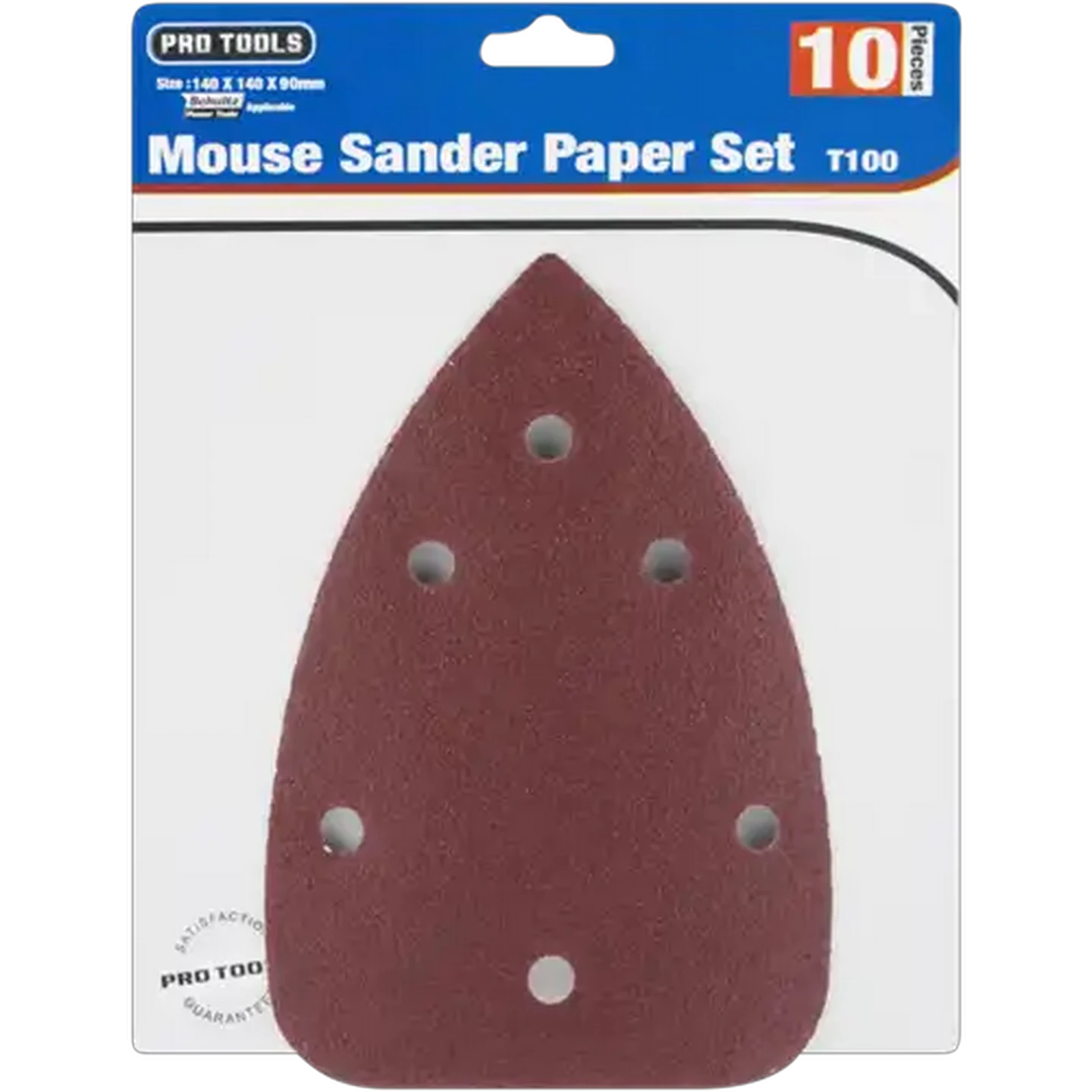 Image of Pro Tools Mouse Sand Paper 100 Grit 140 x 95mm