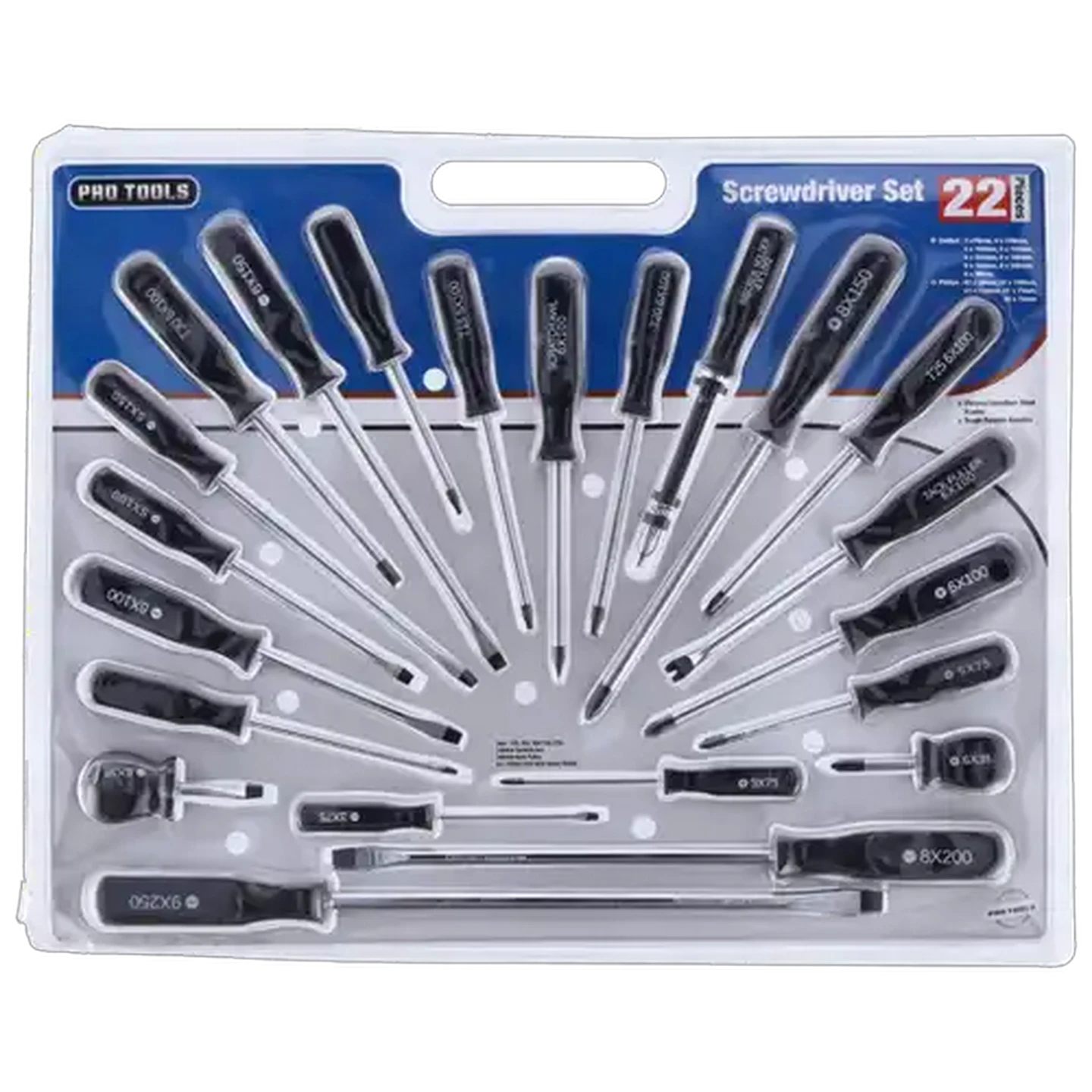 Image of Pro Tools Mechanic Screwdriver 22 Piece