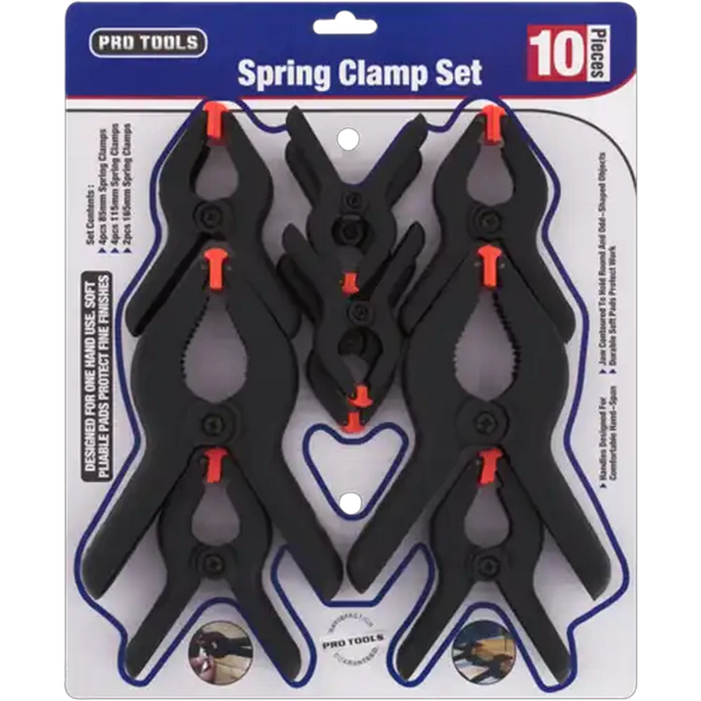 Image of Pro Tools Black Spring Clamp Set 10 Piece