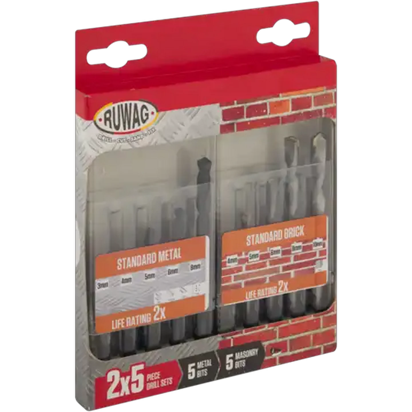 Image of Ruwag Metal & Masonry Drill Bit Set 10 Piece