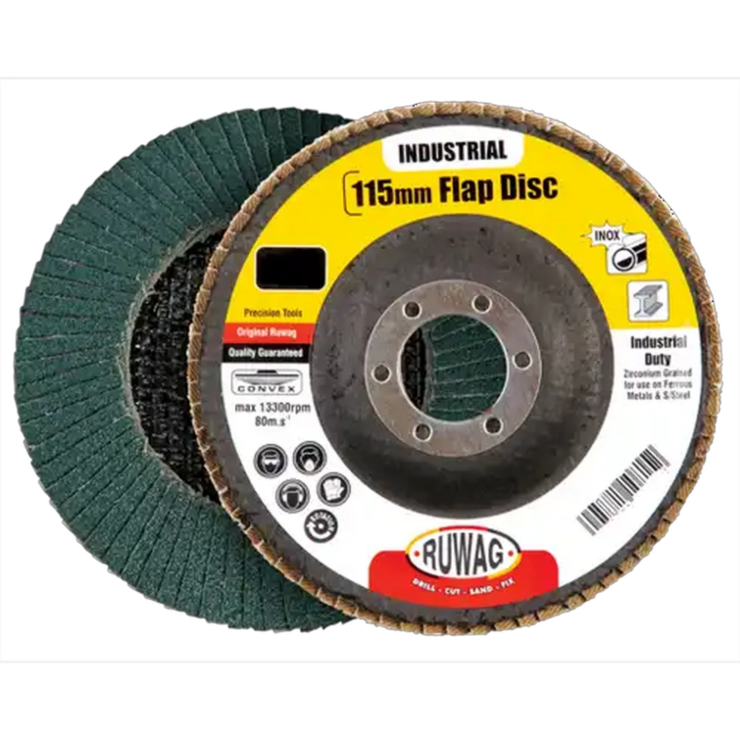 Image of Ruwag Flap Disc Abrasive 115mm P80