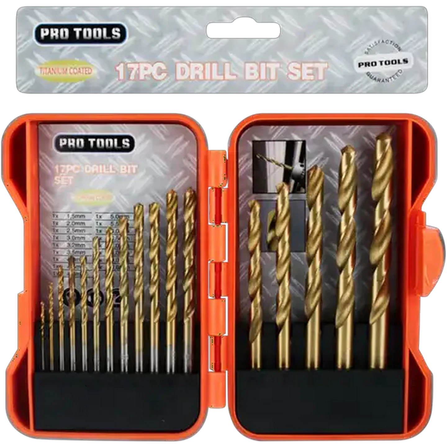 Image of Pro Tools Steel Drill Bit Set 17 Piece