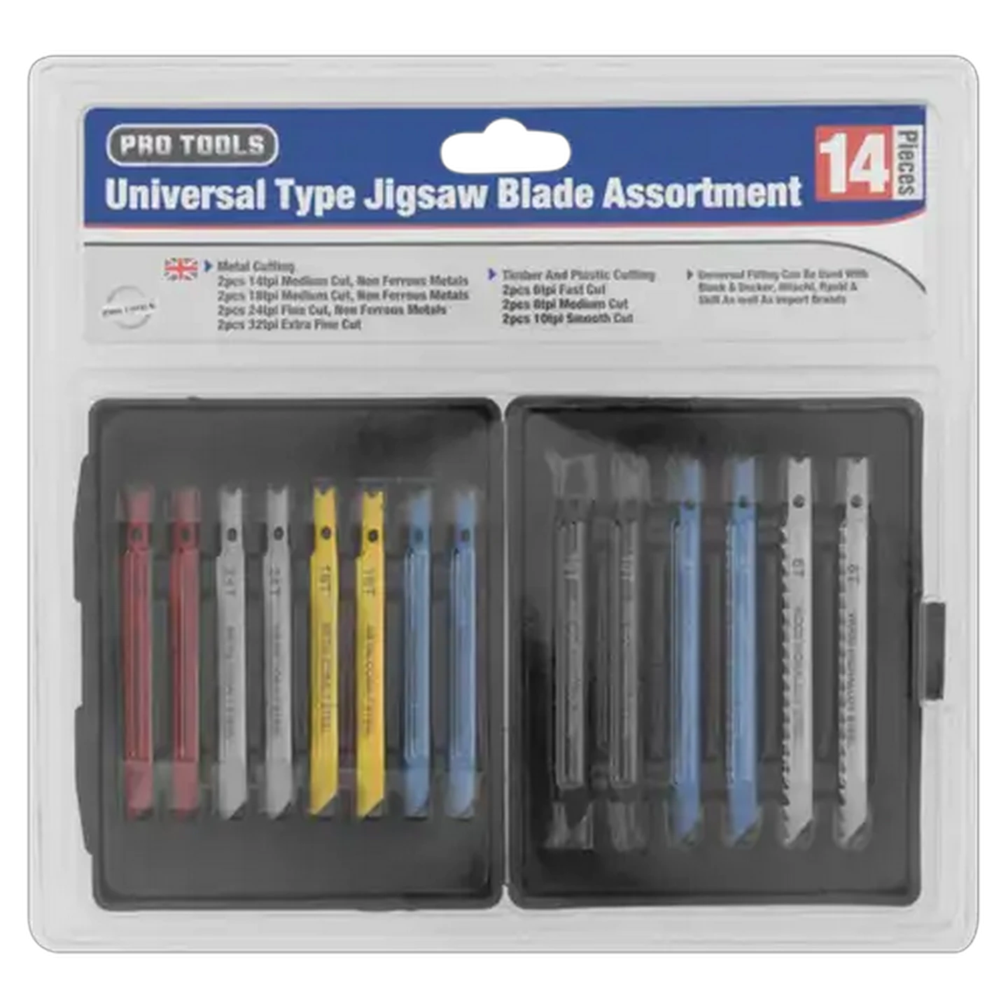 Image of Pro Tools Universal Type Jigsaw Blade 14 Piece