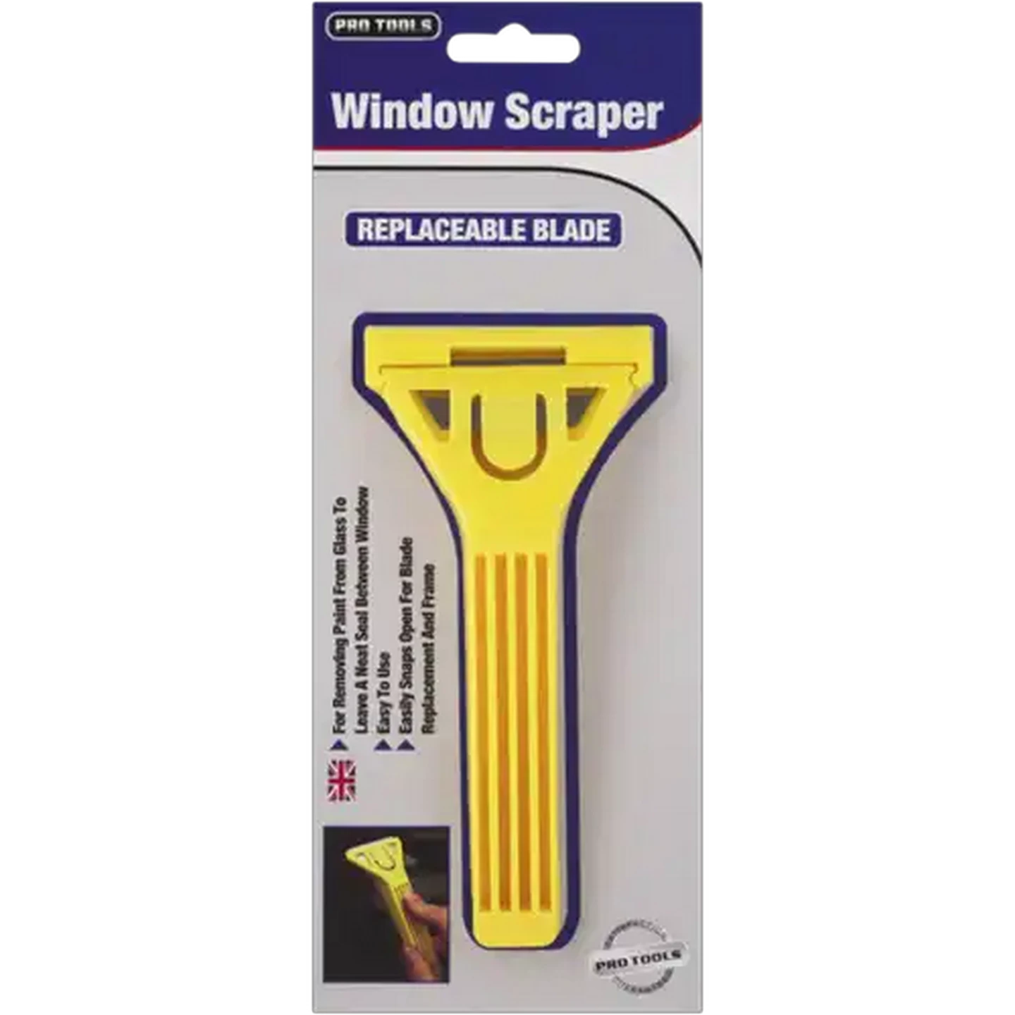 Image of Pro Tools Yellow Window Scraper