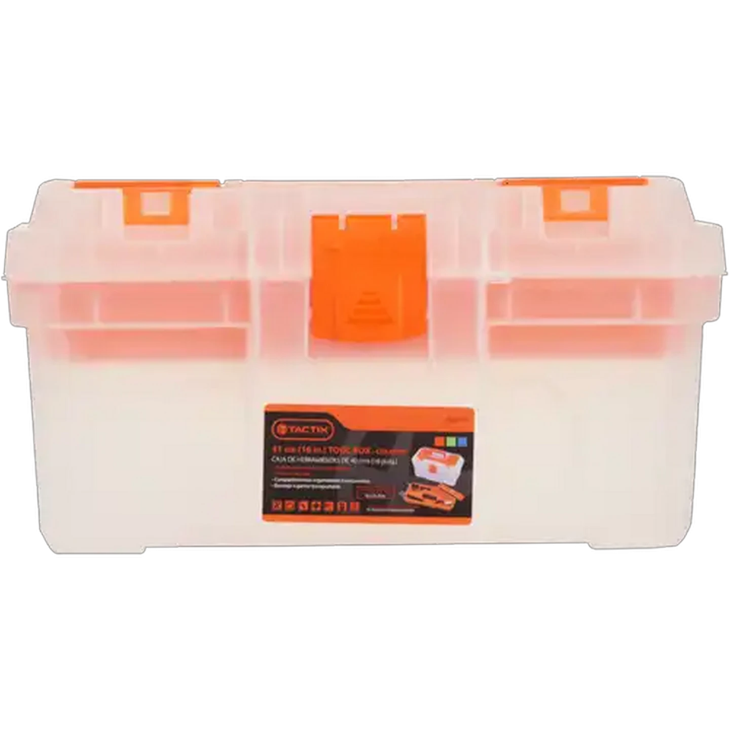 Image of Tactix Black Toolbox 41cm (Colour May Vary)