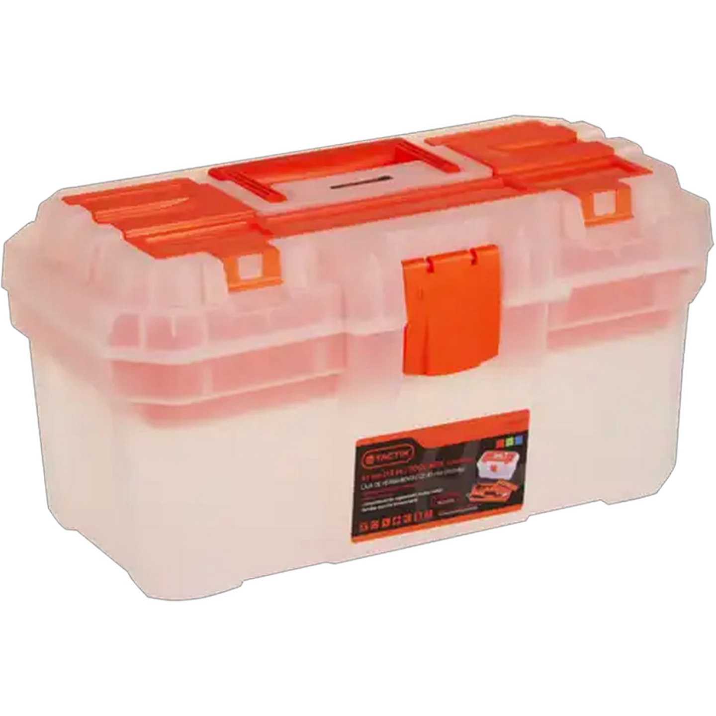 Image of Tactix Black Toolbox 41cm (Colour May Vary)
