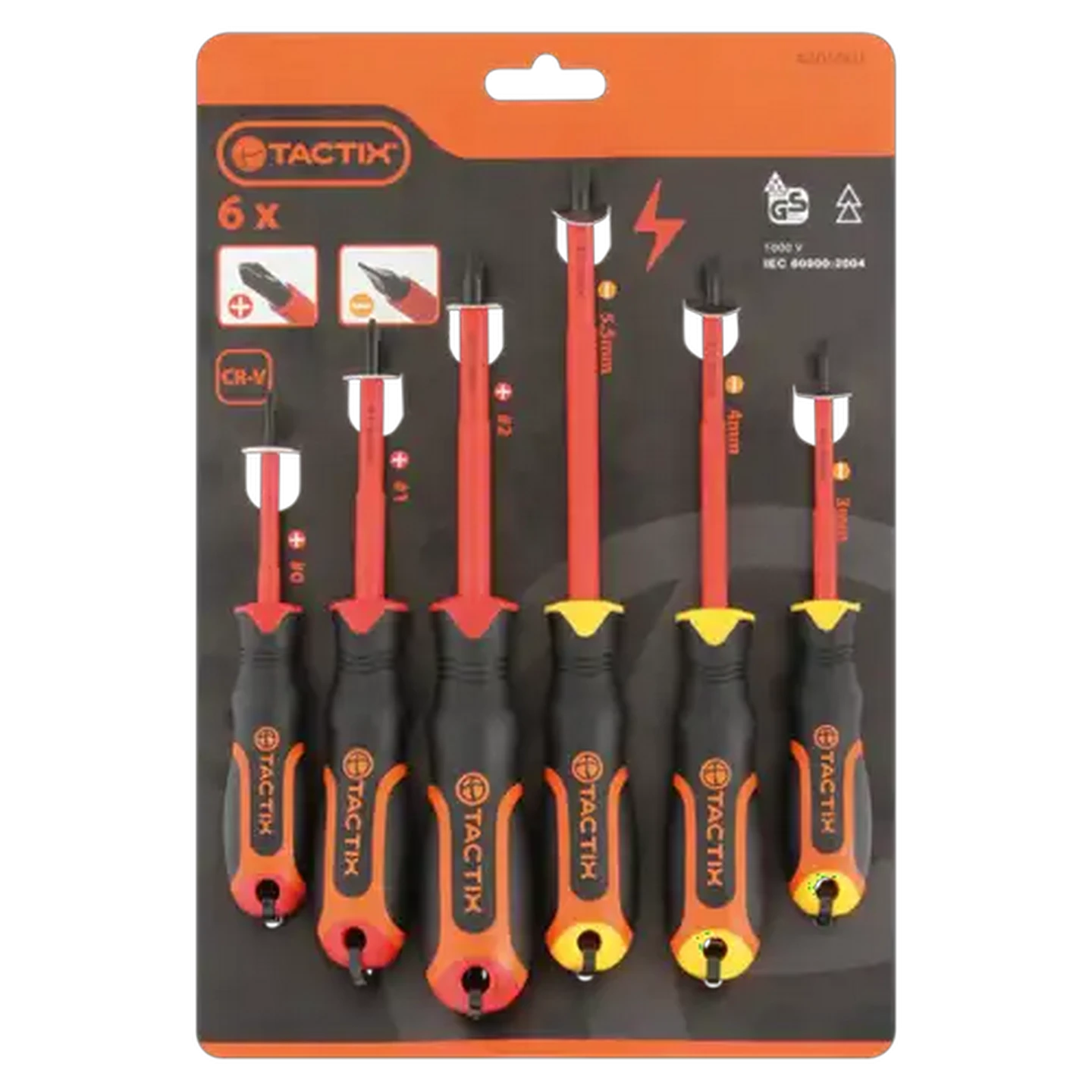 Image of Tactix Insulated Screwdriver Set 6 Piece