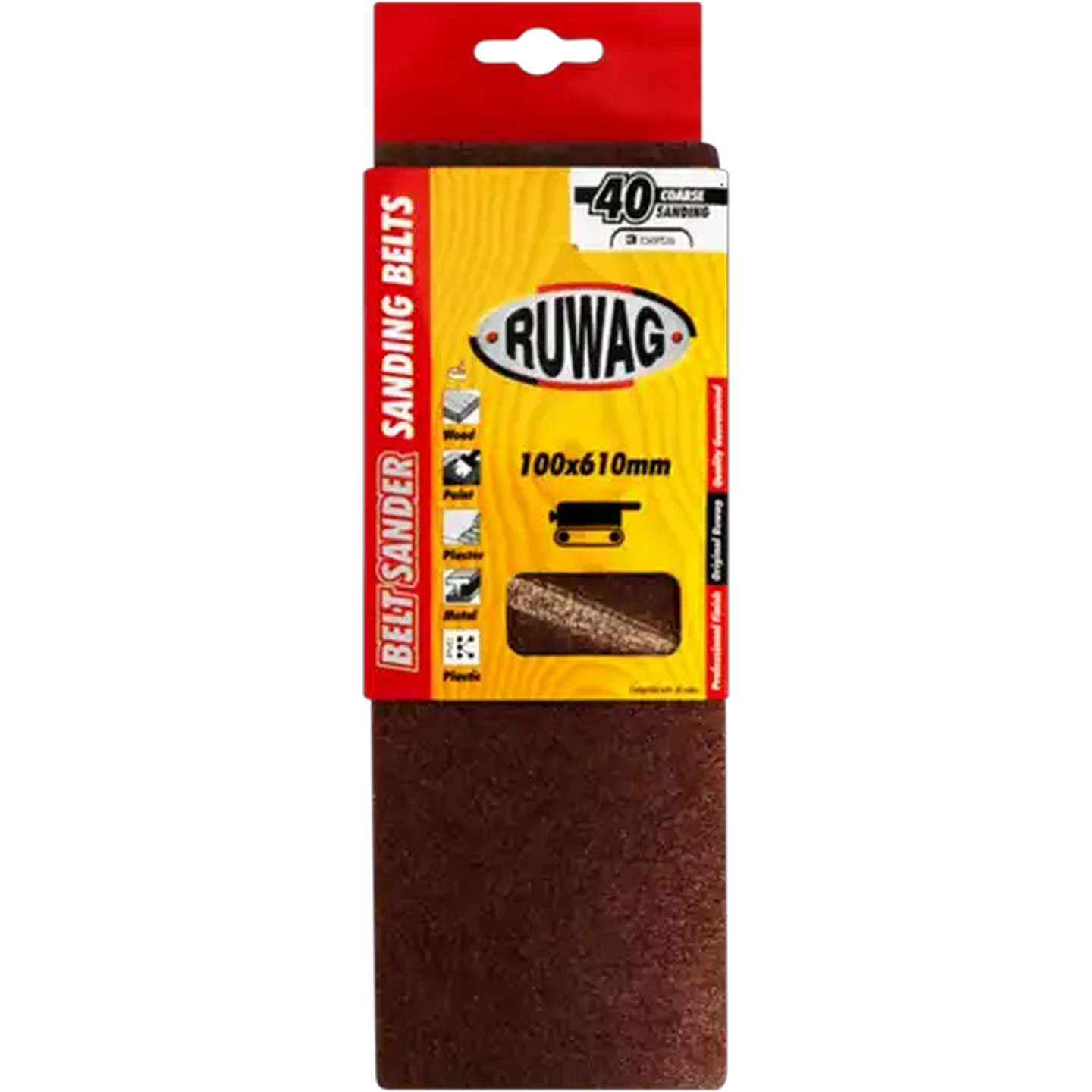 Image of Ruwag P40 Coarse Sanding Belts 610mm 3-Pack