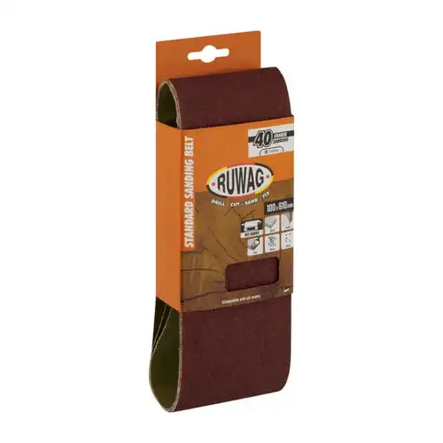 Image of Ruwag P40 Coarse Sanding Belts 610mm 3-Pack