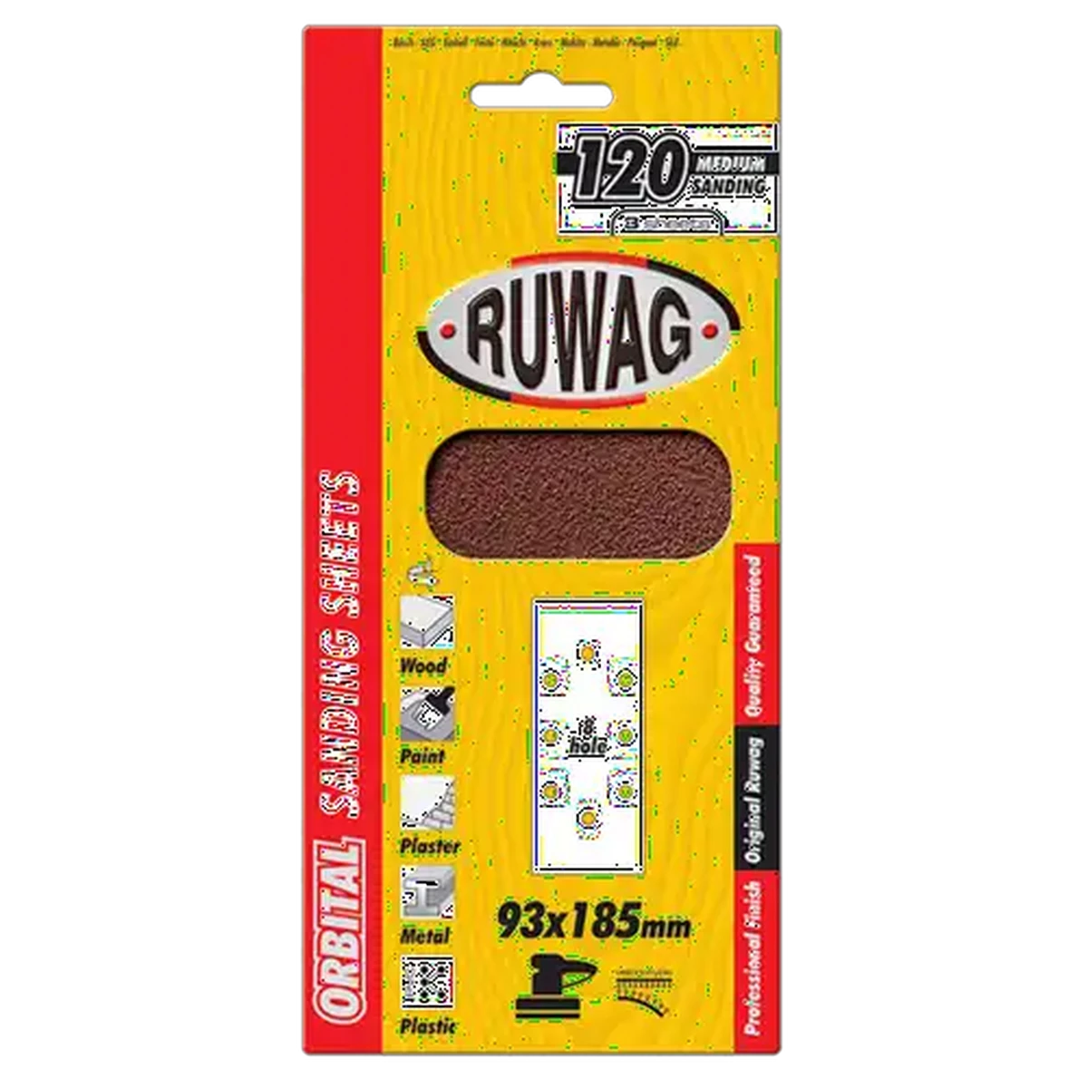 Checkers Sixty60 | Ruwag Orbital Clamped Sheet Abrasive 93x230 P60/H