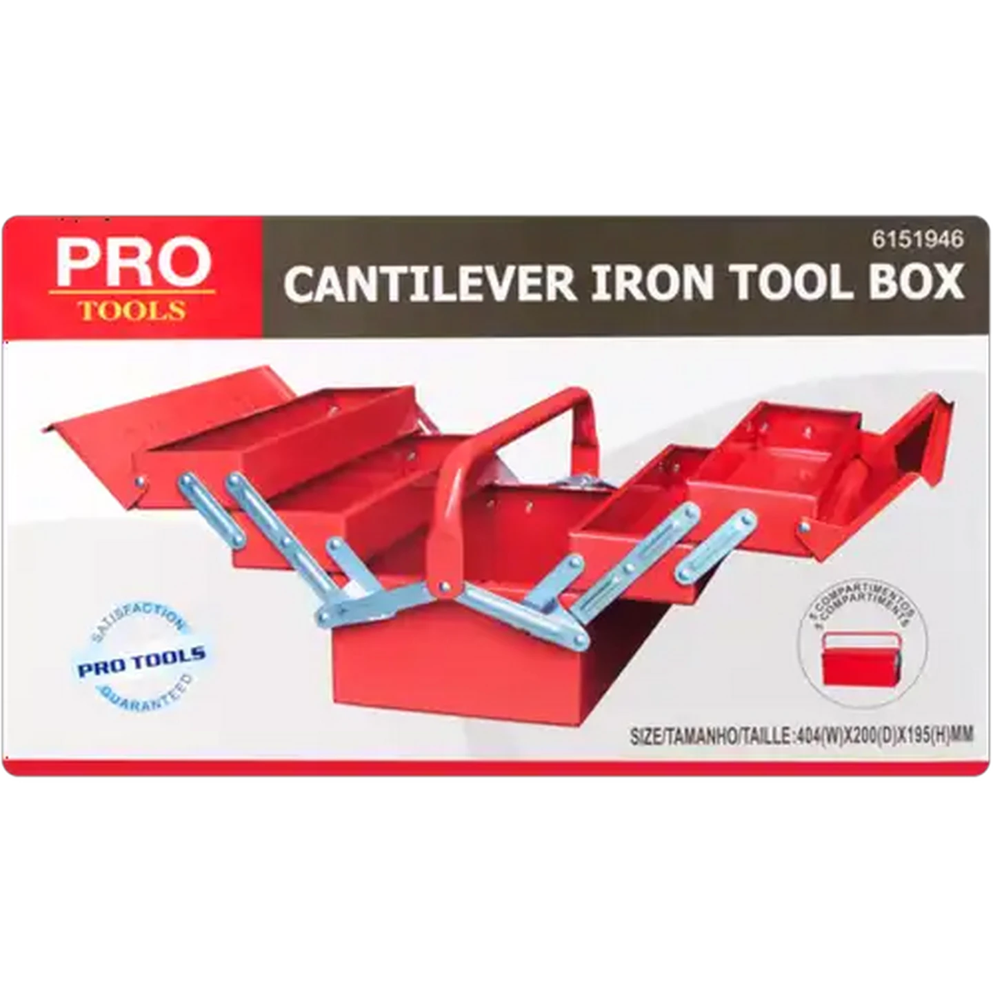 Image of Pro Tools Red Cantilever Iron Toolbox