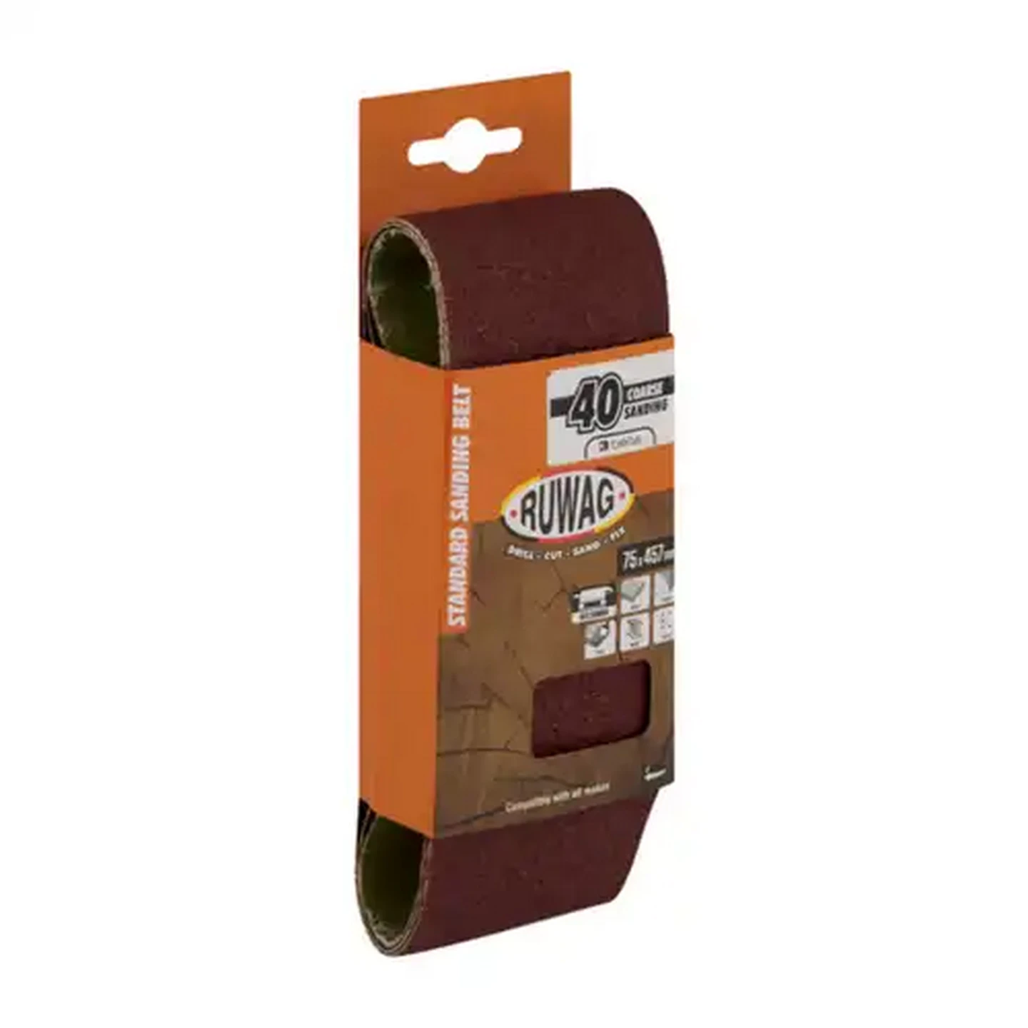 Image of Ruwag P40 Coarse Sanding Belts 457mm 3-Pack