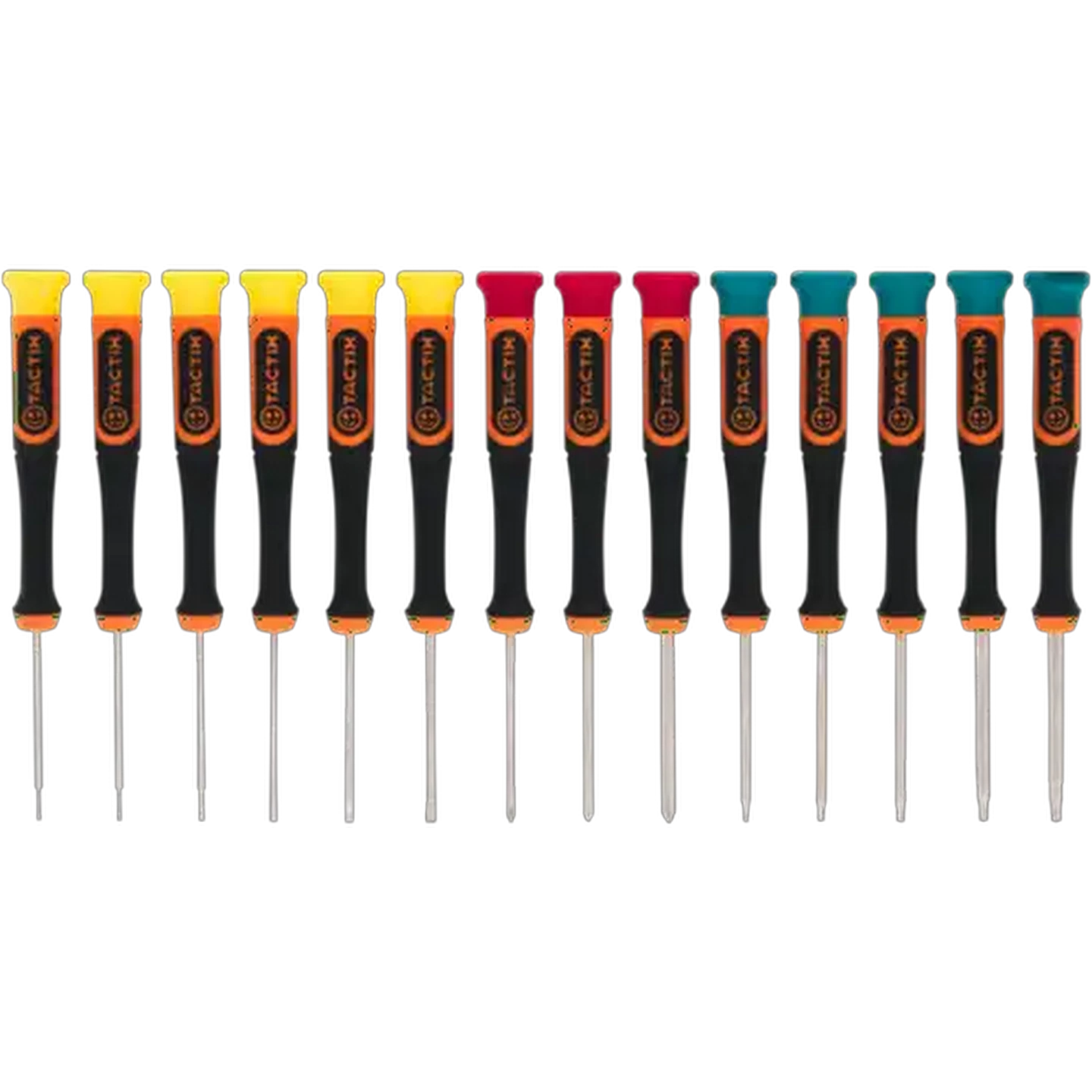 Image of Tactix Multicoloured Precision Screwdriver Set 15 Piece