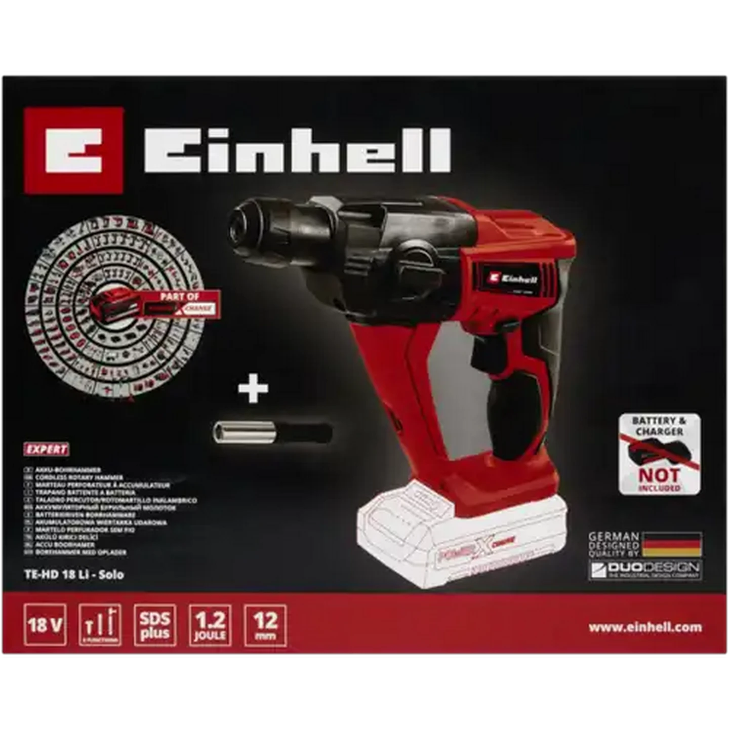 Image of Einhell Cordless Rotary Hammer Drill 18V