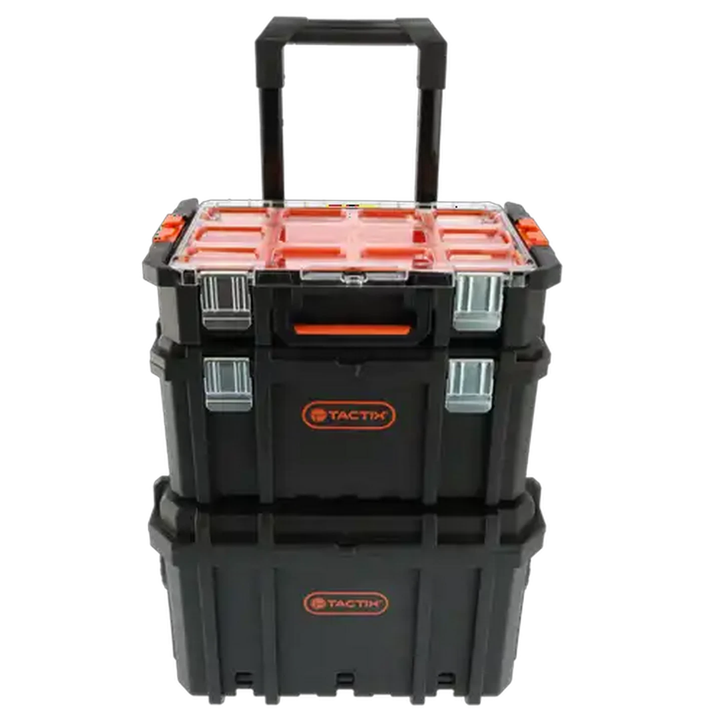 Image of Tactix Black & Orange Trolley Toolbox