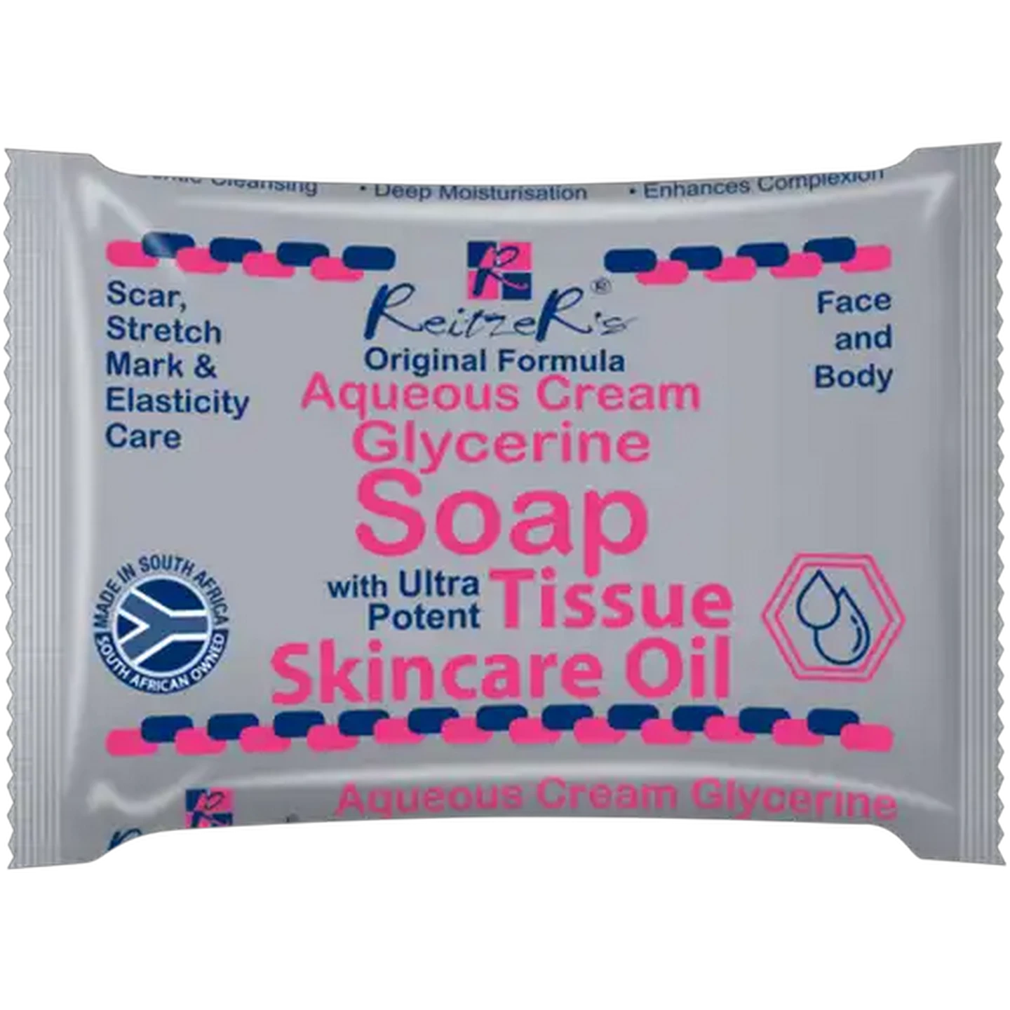 Image of Reitzer's Aqueous Cream Glycerine Soap with Tissue Skincare Oil 100g
