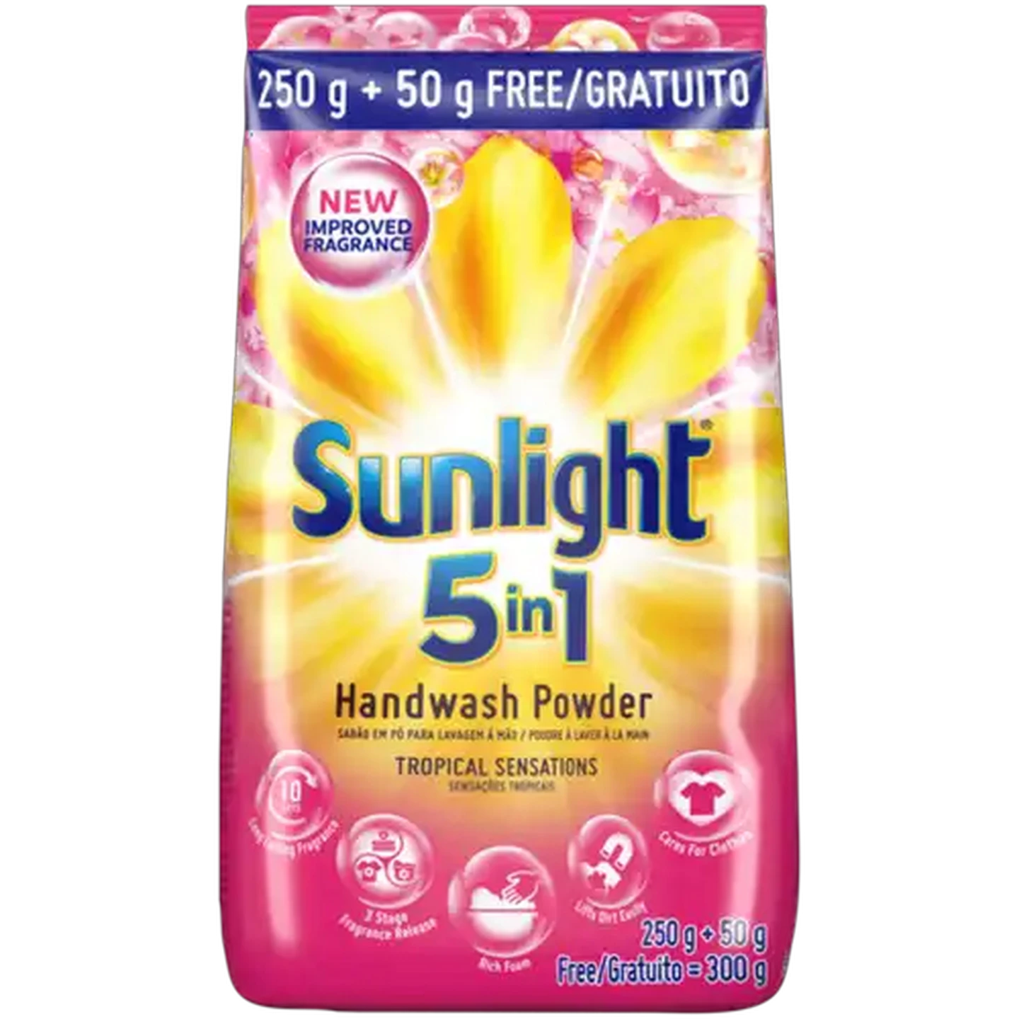 Image of Sunlight Tropical Sensations 5-in-1 Handwash Powder 300g