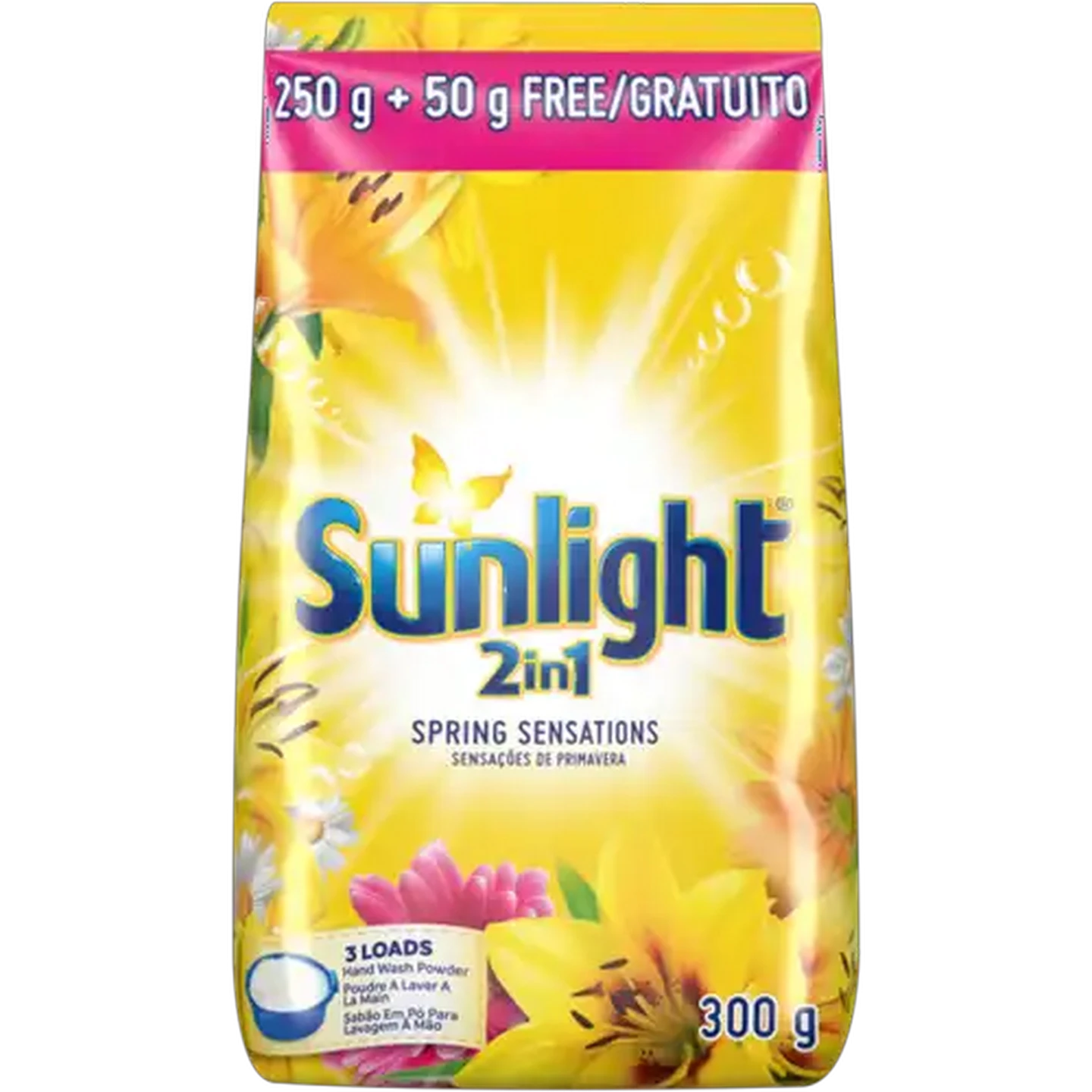 Image of Sunlight 2-In-1 Spring Sensation Hand Washing Powder 250g + 50g Free