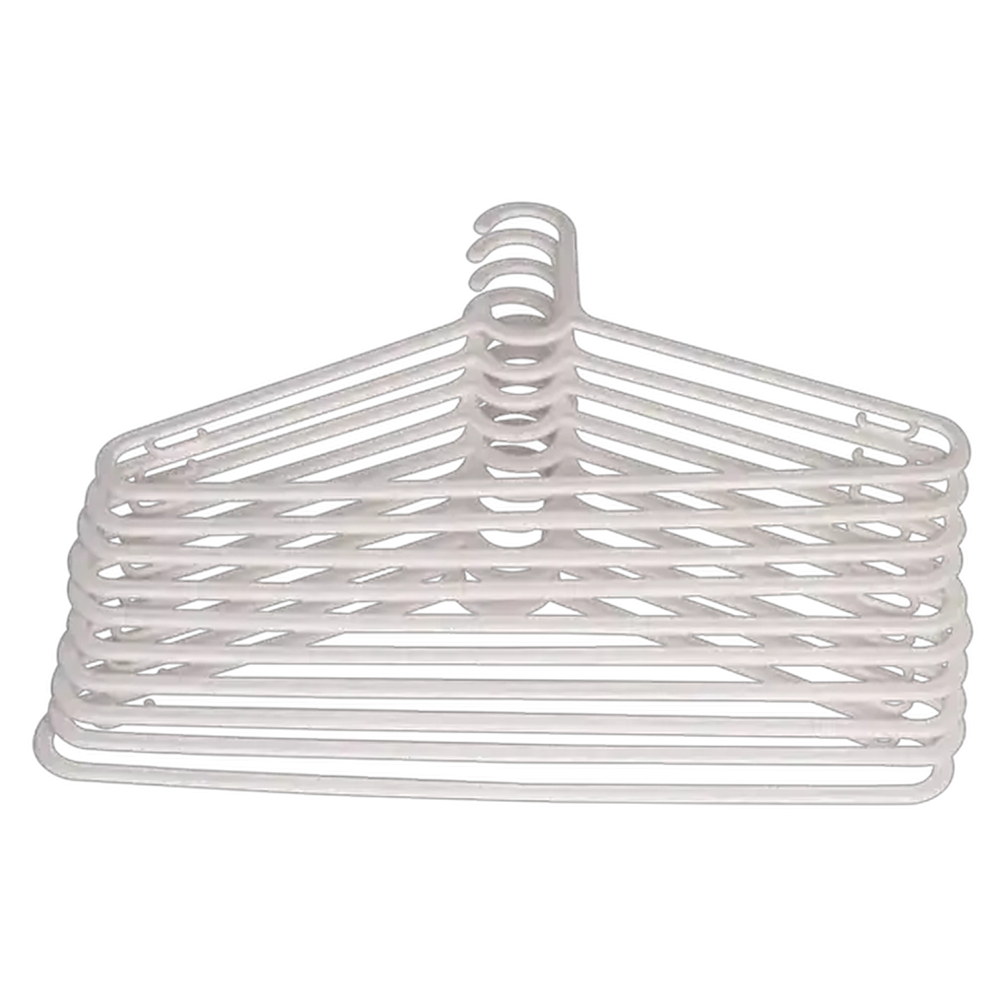 Image of Hang It Up! White Plastic Hangers 10-Pack