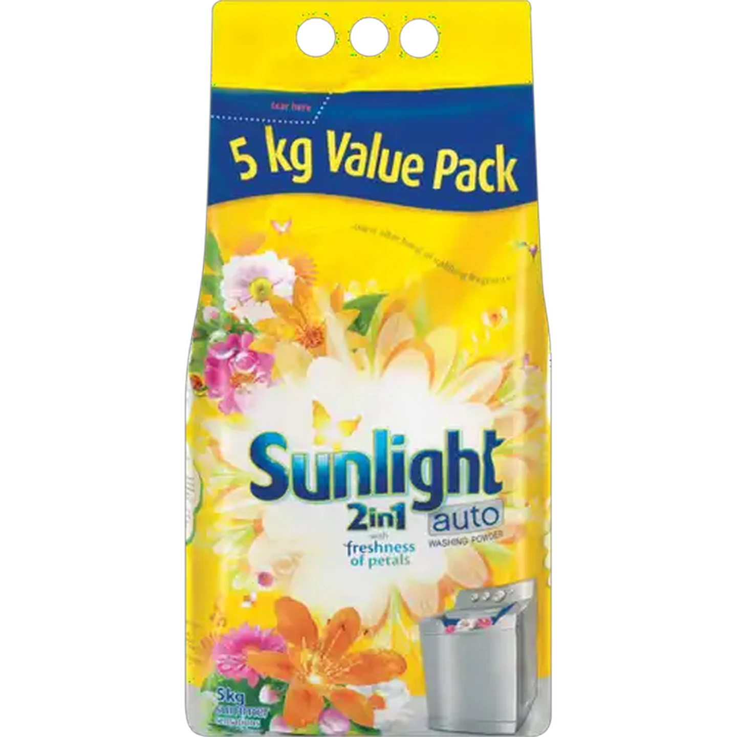 Image of Sunlight 2-In-1 Auto Washing Powder Value Pack 5kg
