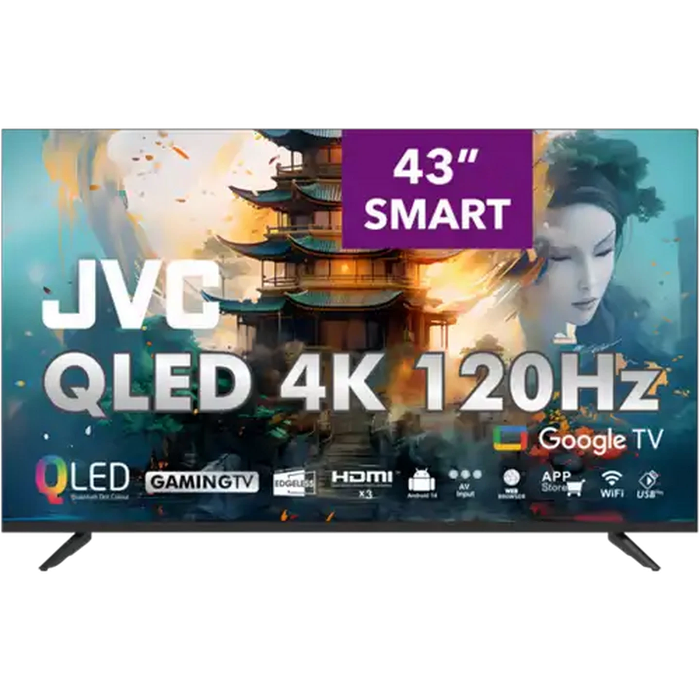 Image of JVC 43" 4K QLED Google TV