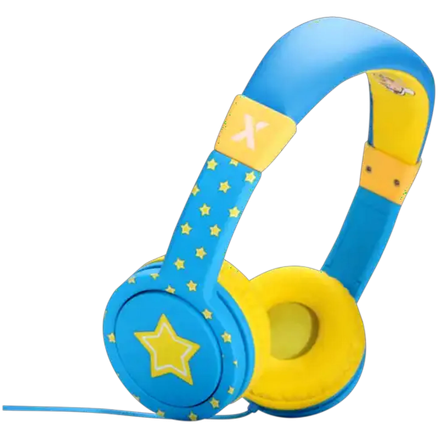 Image of Xceed Pulse Kidz Safe Blue & Yellow On-Ear Wired Headphones