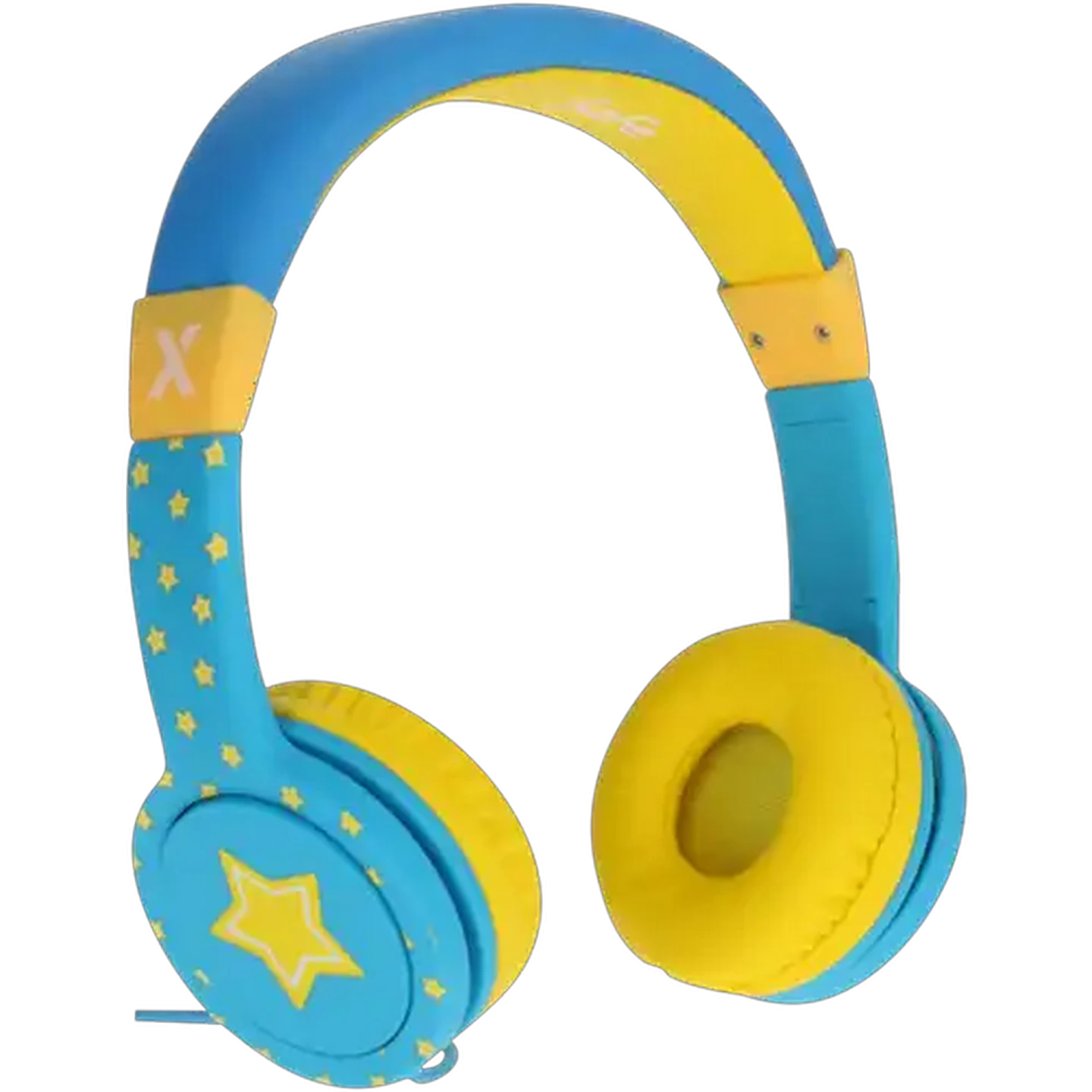 Image of Xceed Pulse Kidz Safe Blue & Yellow On-Ear Wired Headphones