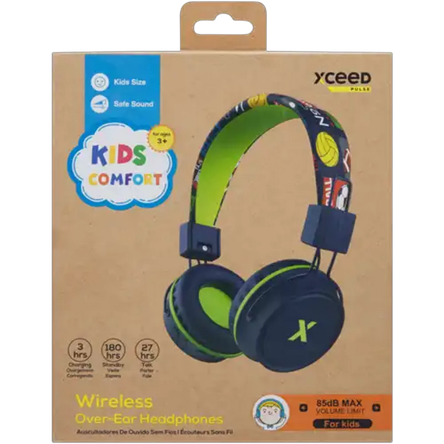 Image of Xceed Blue Kids Foldable Bluetooth Headphones