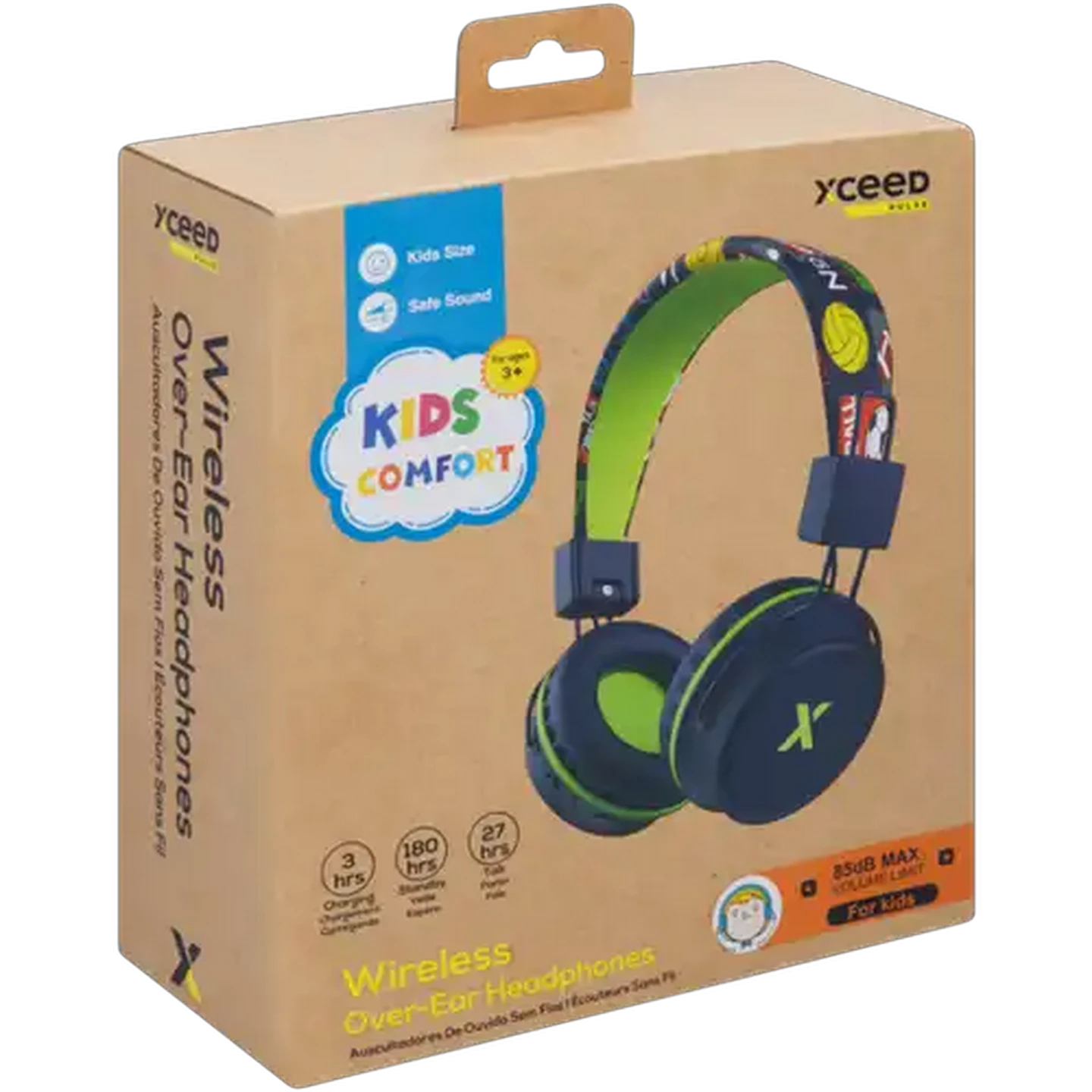 Image of Xceed Blue Kids Foldable Bluetooth Headphones